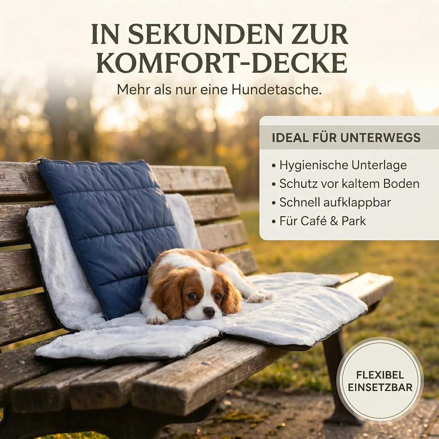 3-in-1 Hundetasche für kleine Haustiere, Navy Blau