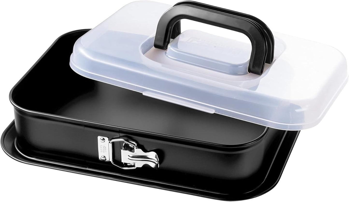 Rechteckige Springform mit Transporthaube, Casual 36 x 24 cm