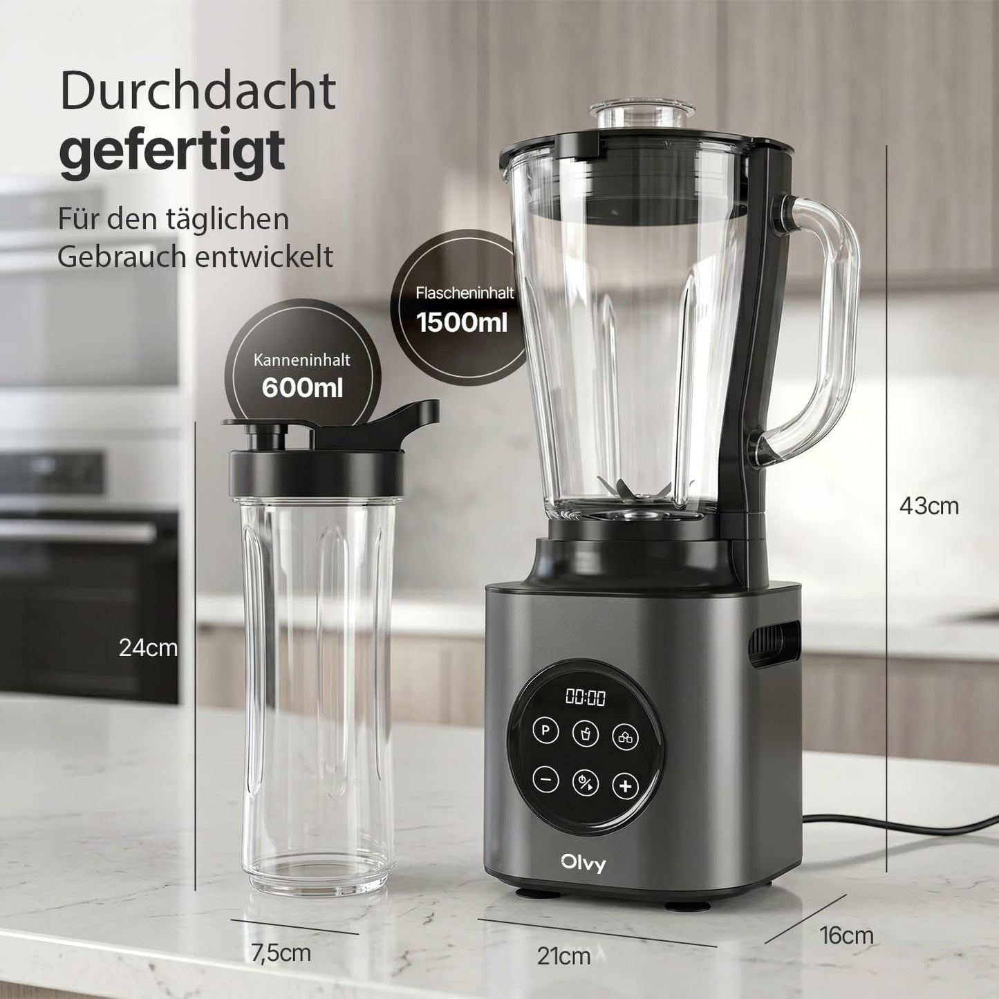 Smoothie Standmixer, Grey