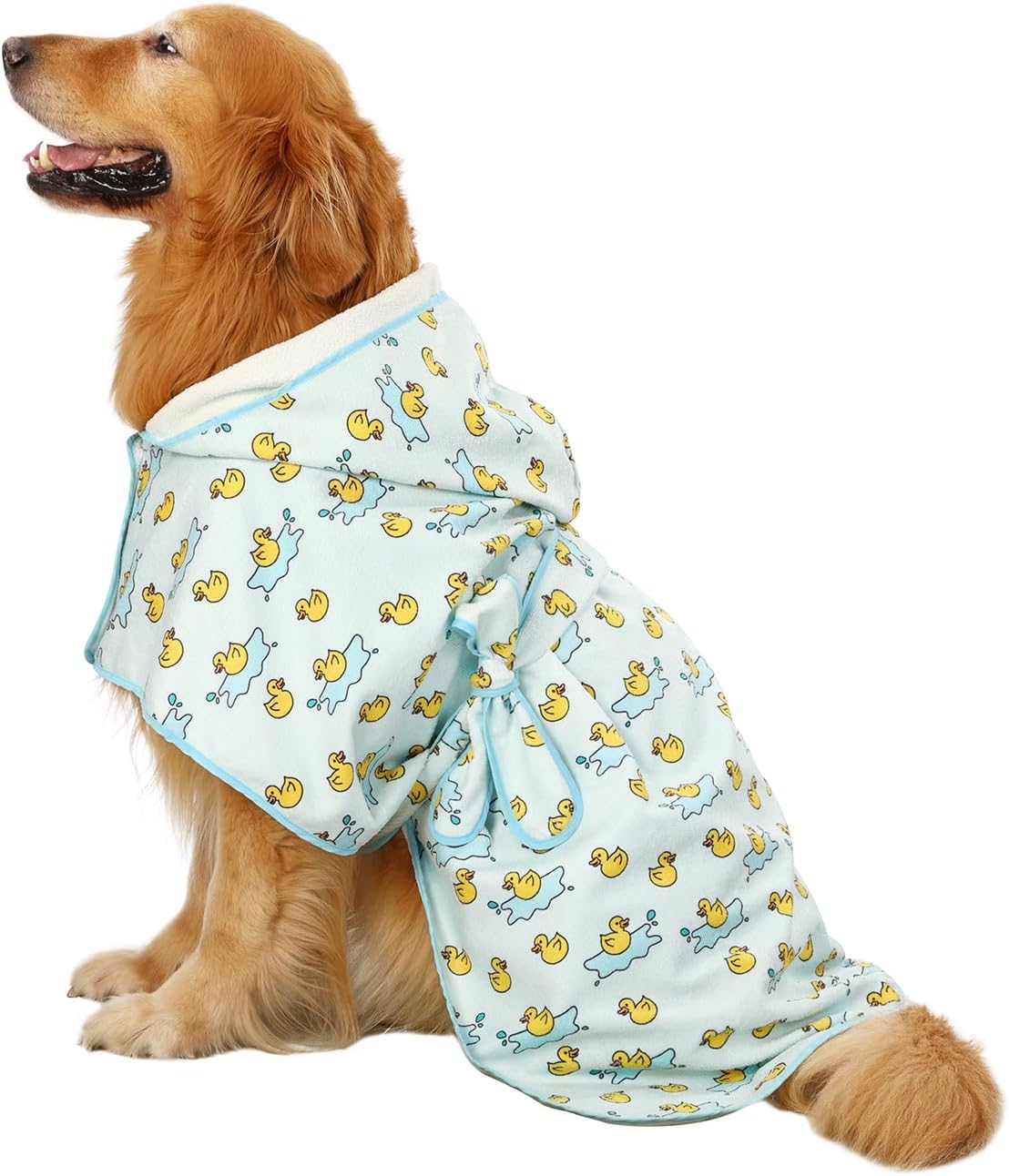 Hundebademantel mit Kapuze, Motiv Badeenten-Pfützen, XX-Large Badeenten-Pfützen