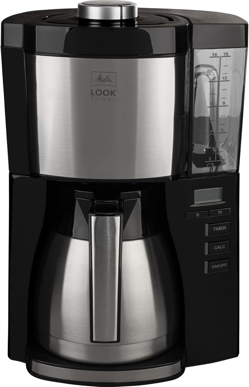 Filterkaffeemaschine Look V Therm Timer 1025-18 mit Timer und bruchsicherer Thermkanne, Schwarz|mit Thermkanne|Single