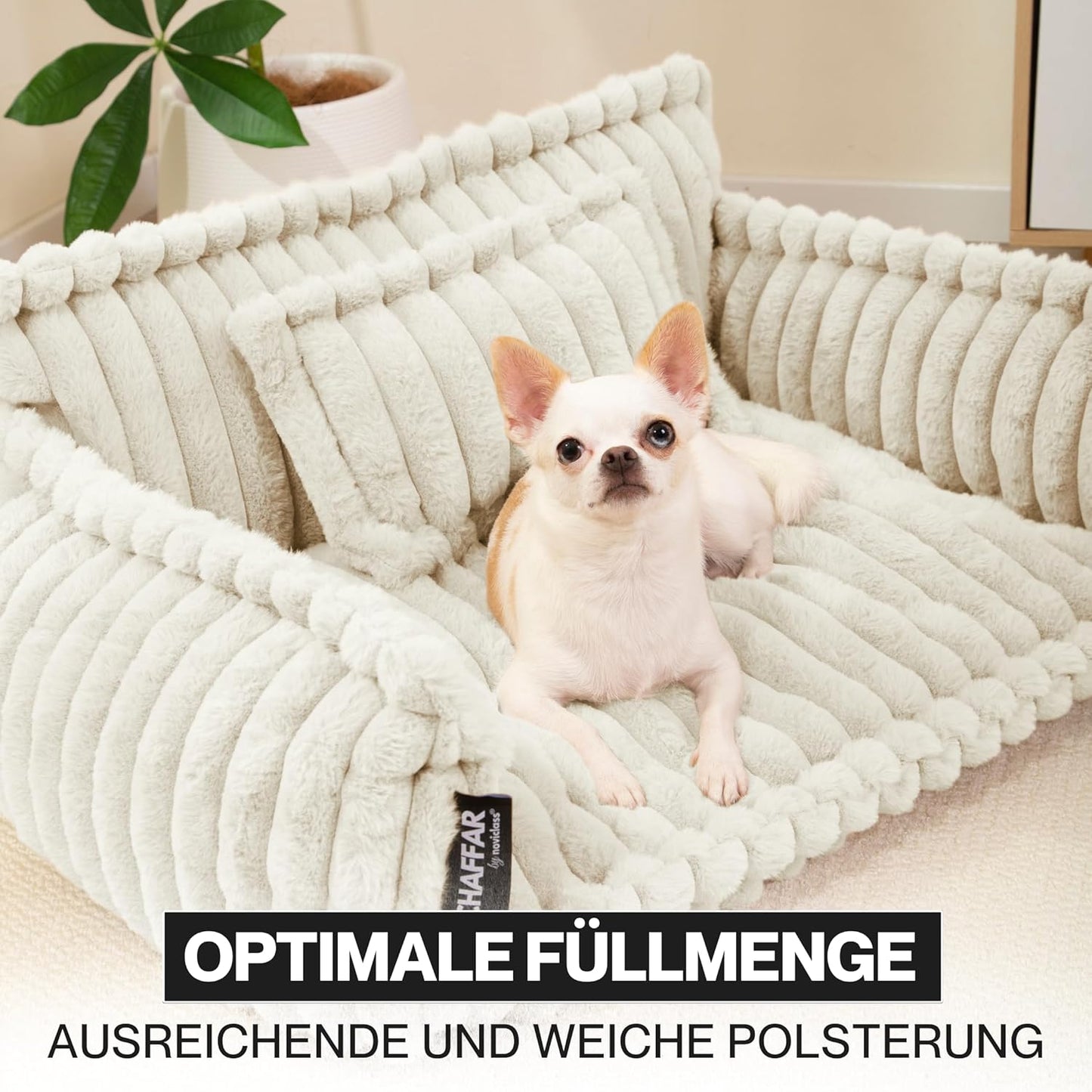 Katzen- und Hundesofa, Creme M (80cm)