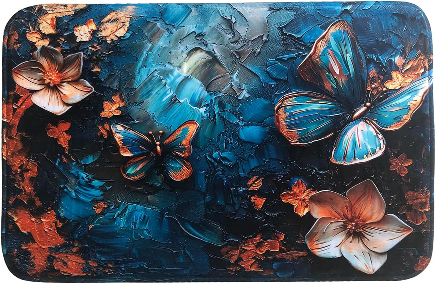 Rutschfester Badteppich, waschbar und weich, Mariposa 50 x 80 cm (Rechteckig)