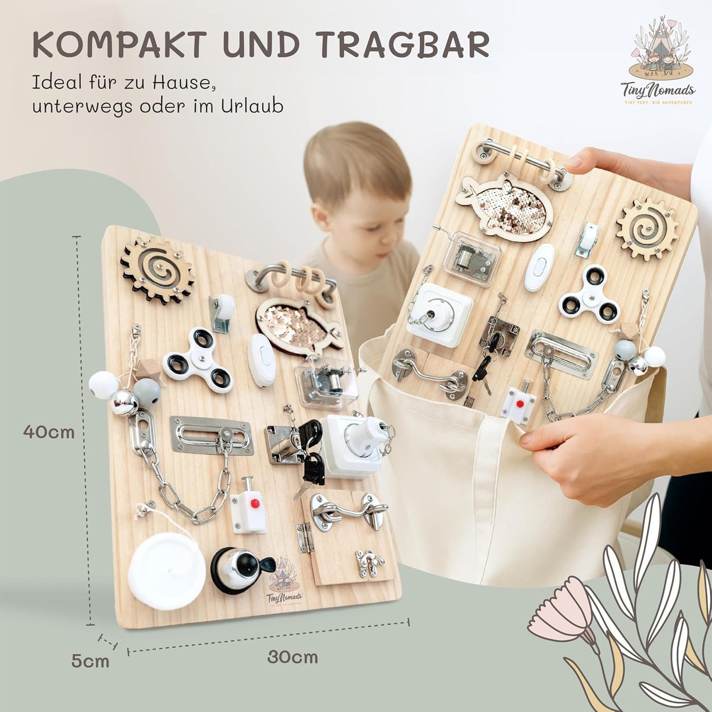 Montessori Motorikbrett für Kleinkinder