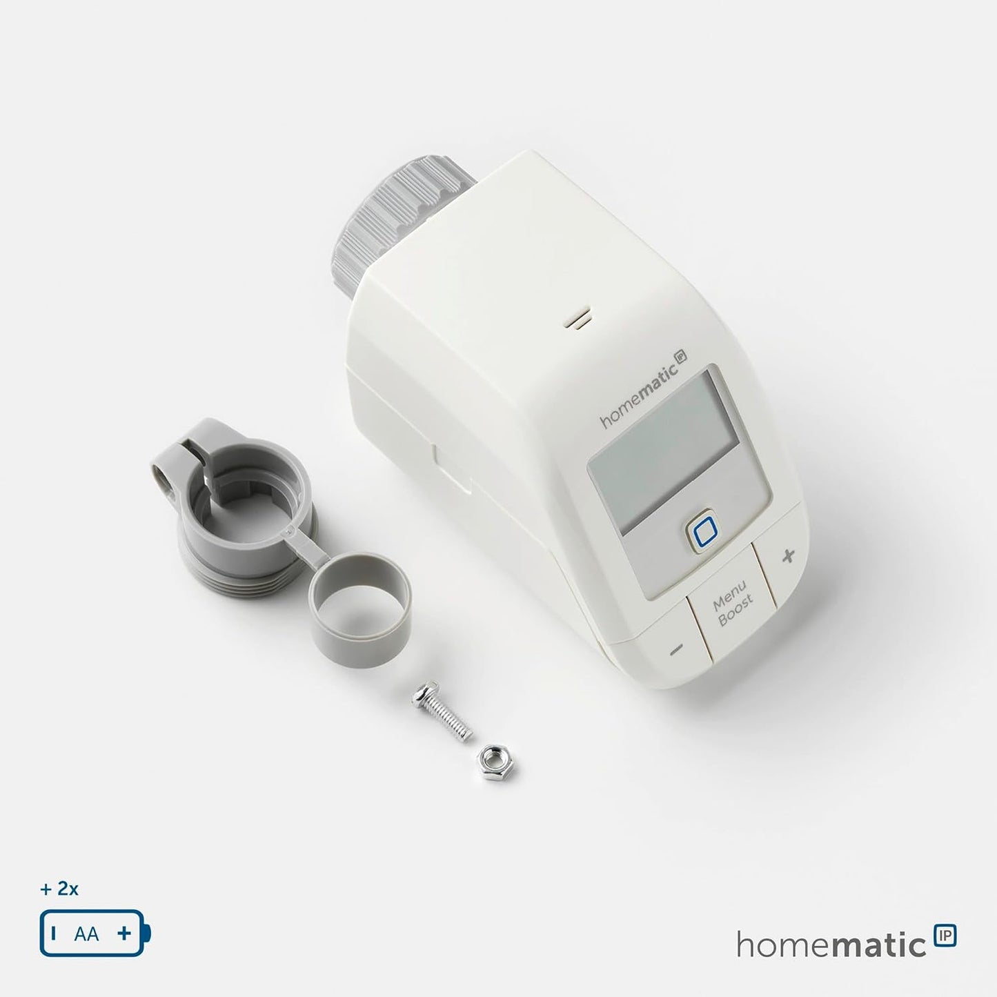 Homematic IP Heizkörperthermostat mit Thermostat & Sensor, Set Heizen – easy connect