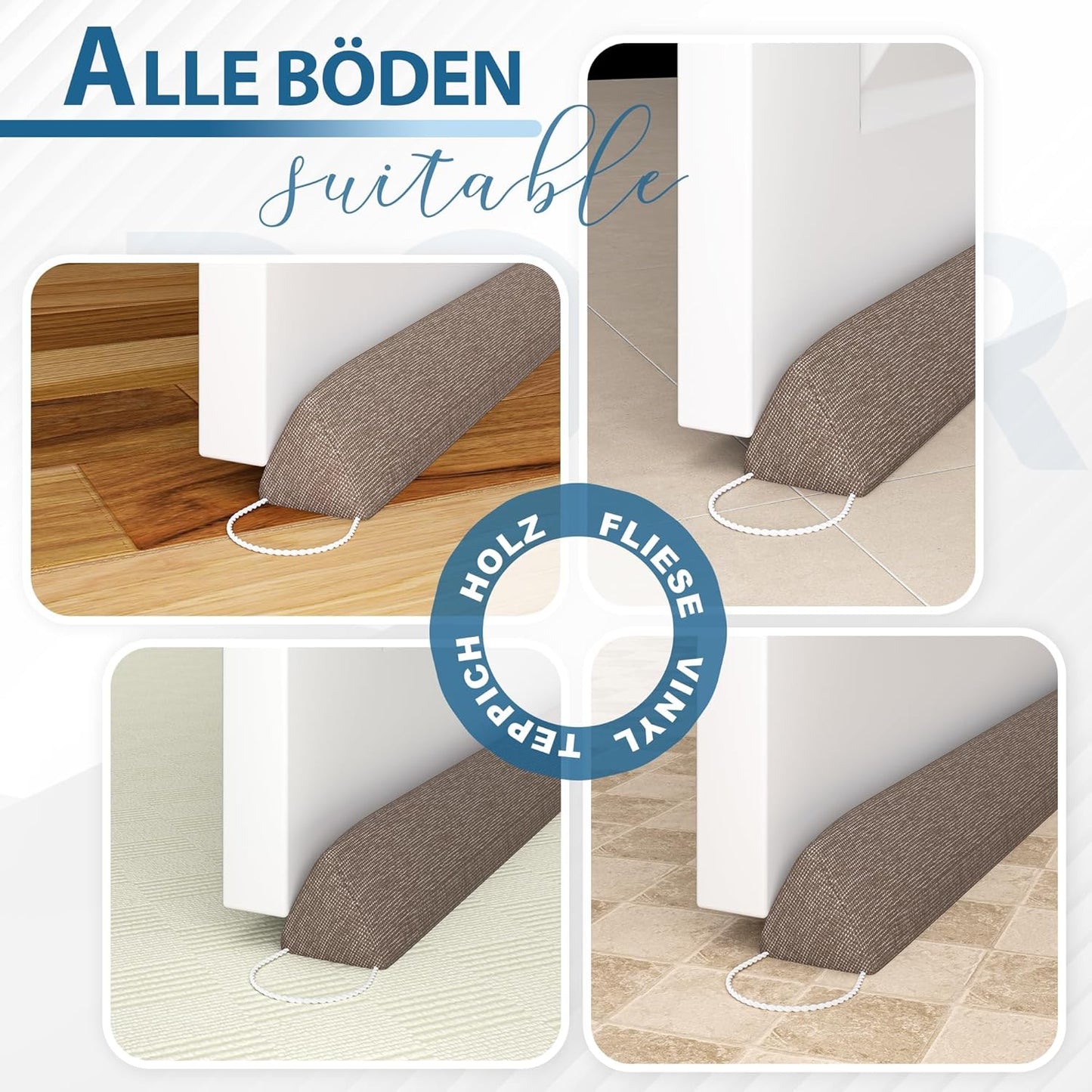 Zugluftstopper für Türen und Fenster, Braun