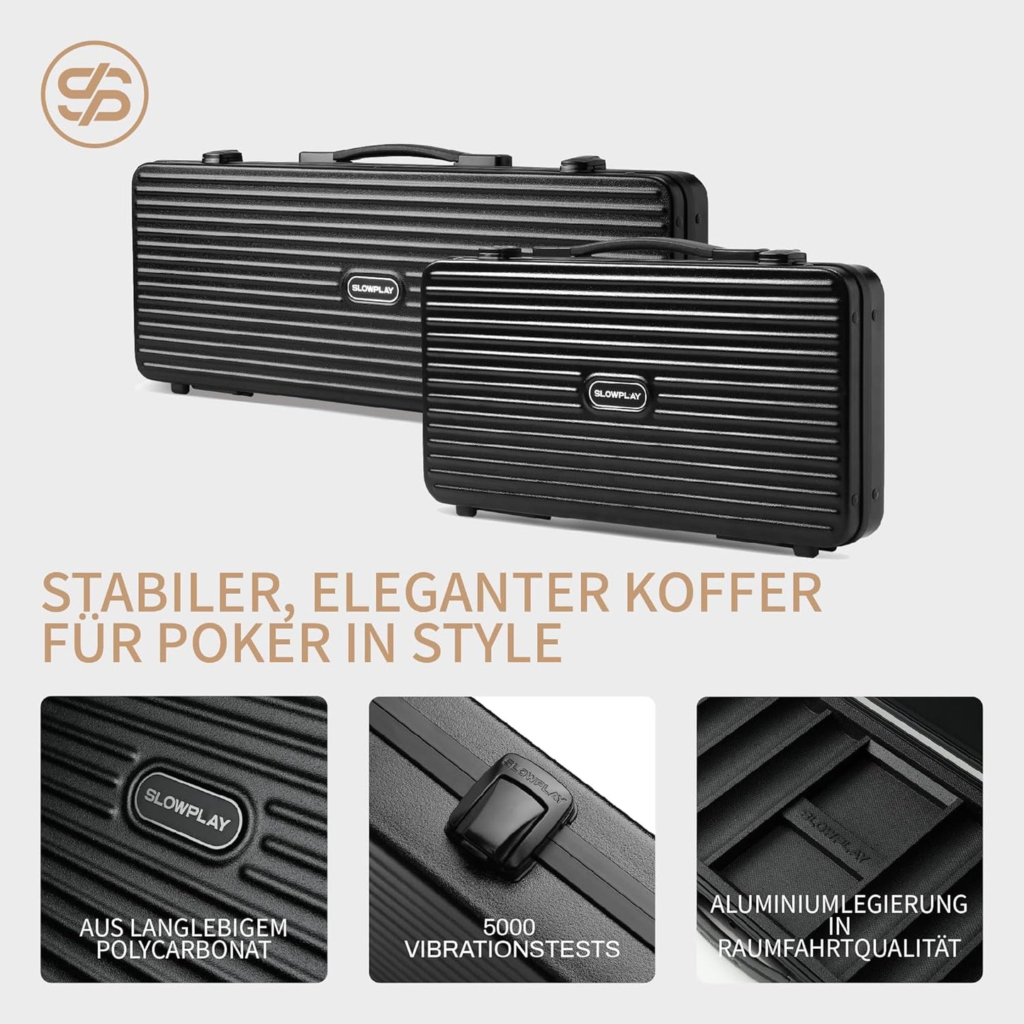 Nash Pokerset mit 300 Keramik Pokerchips, 300 Nummerierter Chipsatz 39 mm