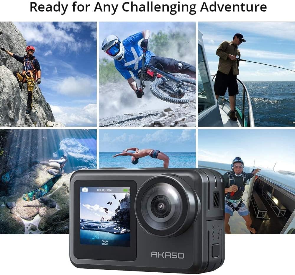 Action Cam 4K30FPS mit Touchscreen und EIS 2.0, Schwarz