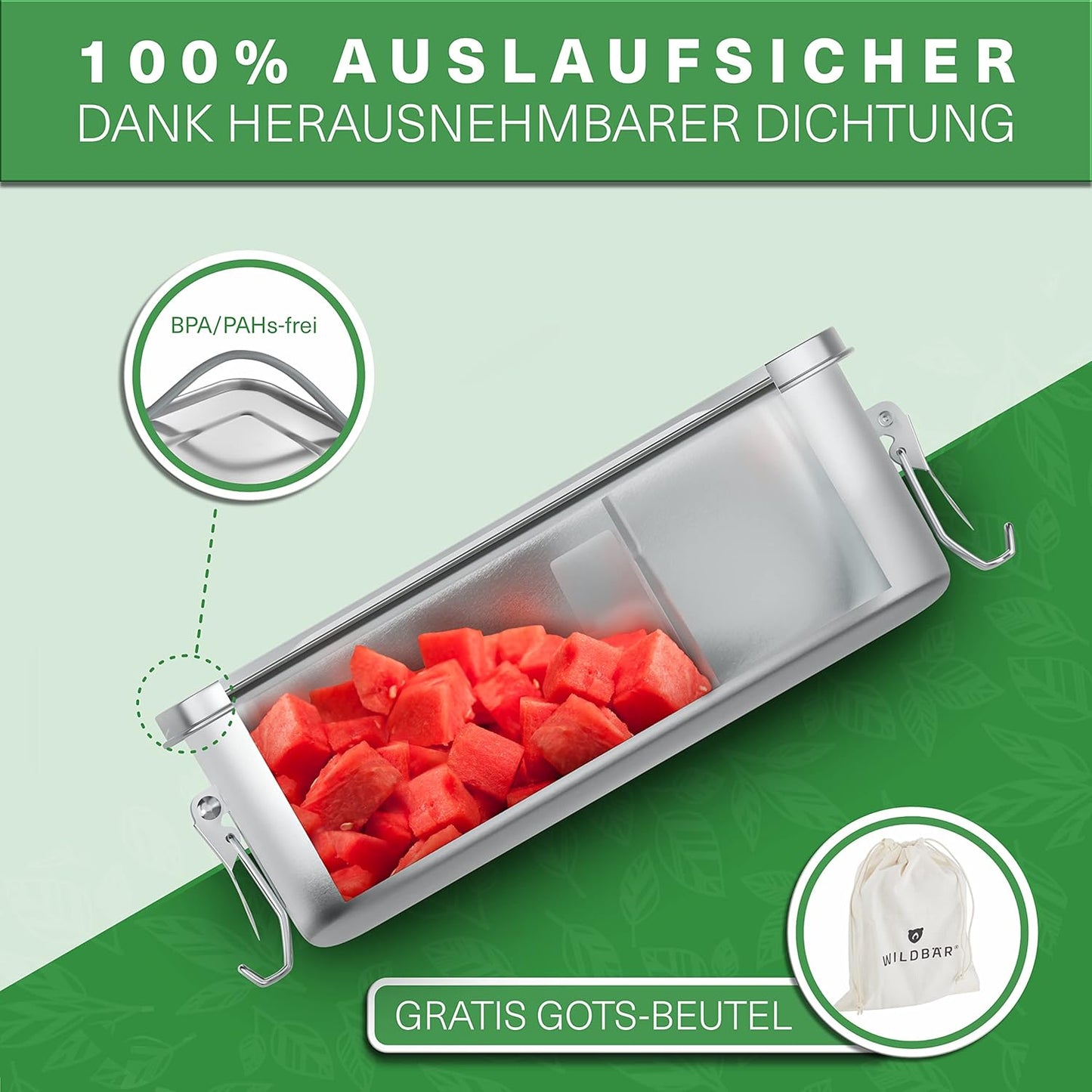 Brotdose mit flexibler Abtrennung, 1400ml, 1400ml