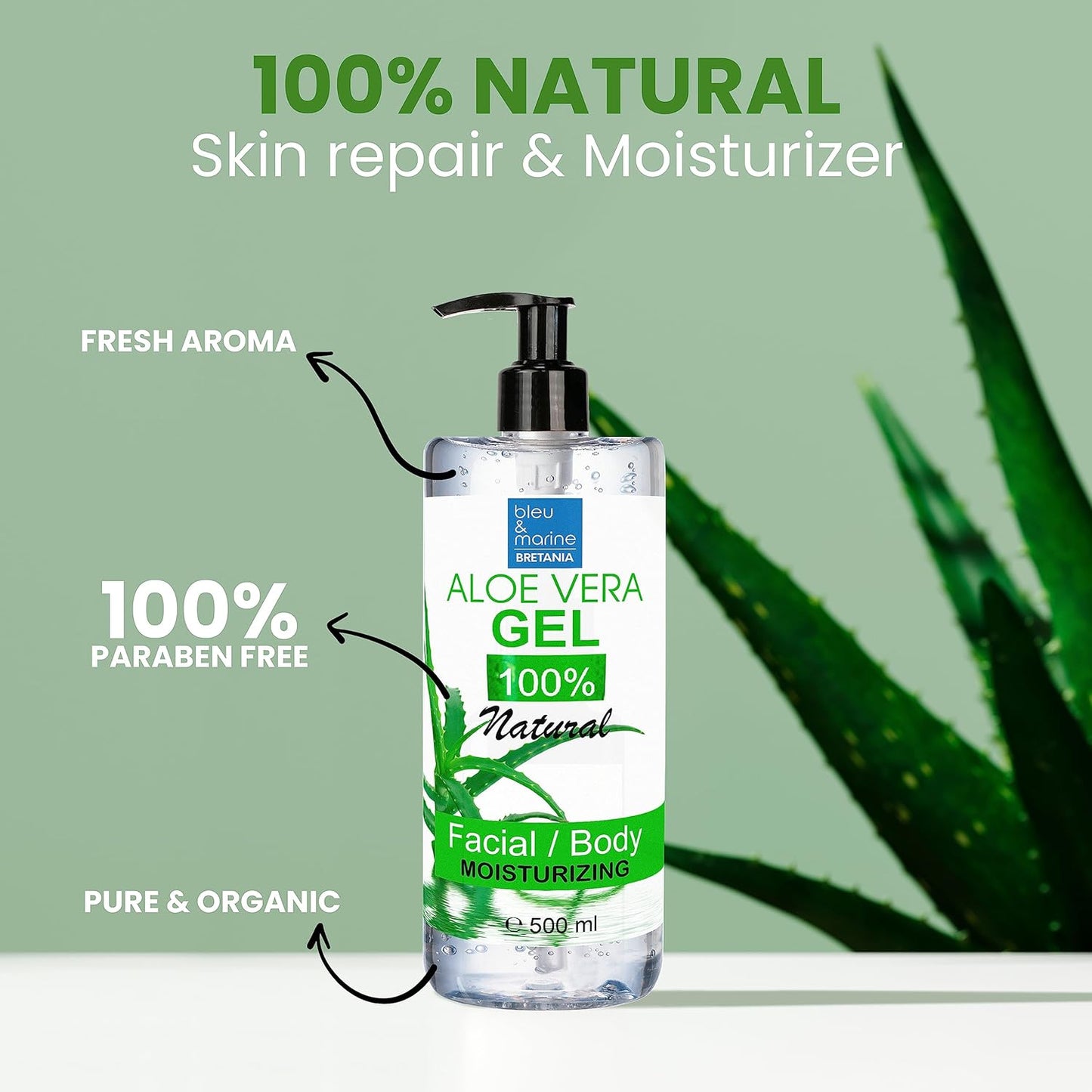 Natürliches Aloe Vera Gel, Aloe Vera / 1 l (1er Pack)