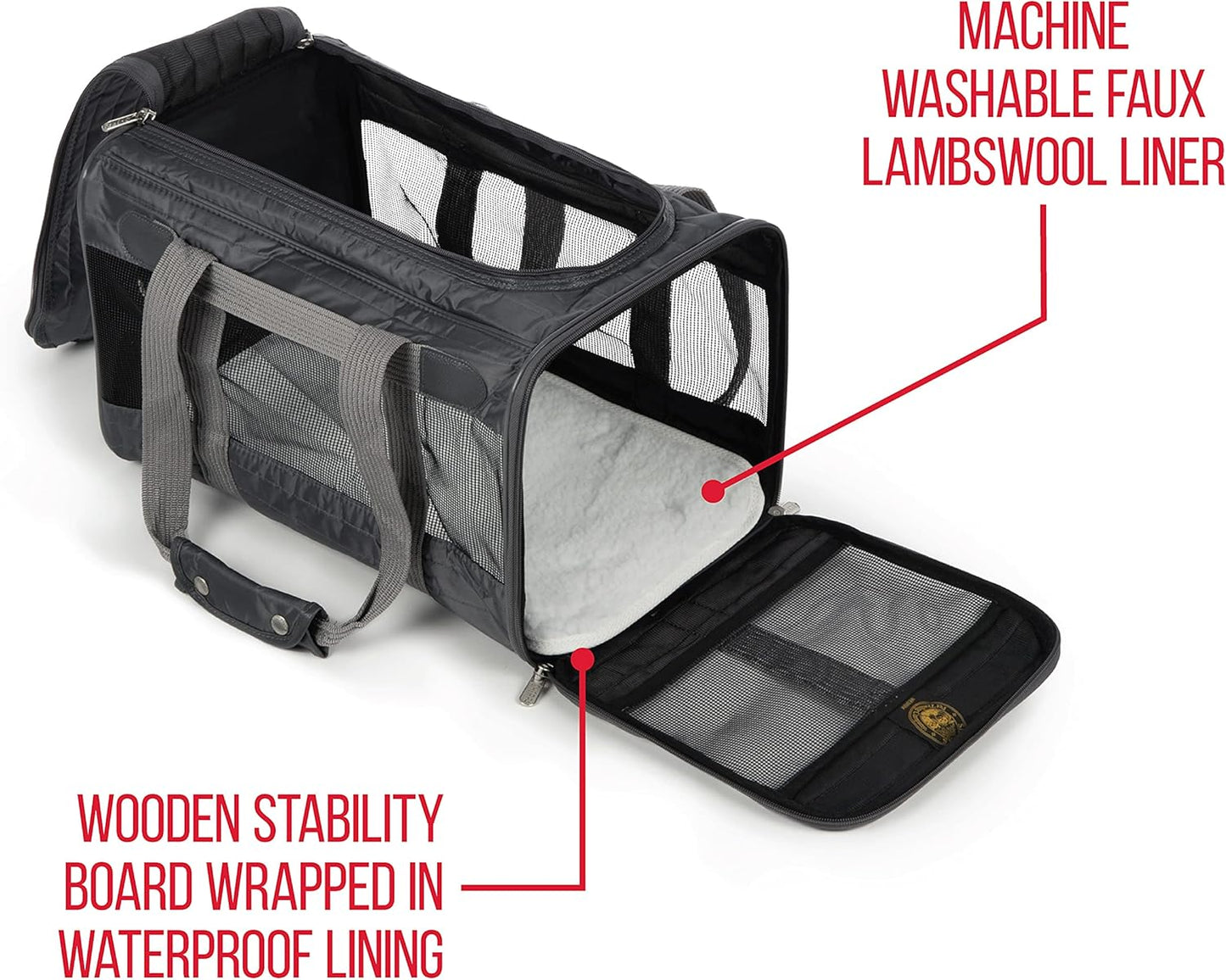 Transportbox für Haustiere, L 38 x B 25 x H 22 cm / anthrazit