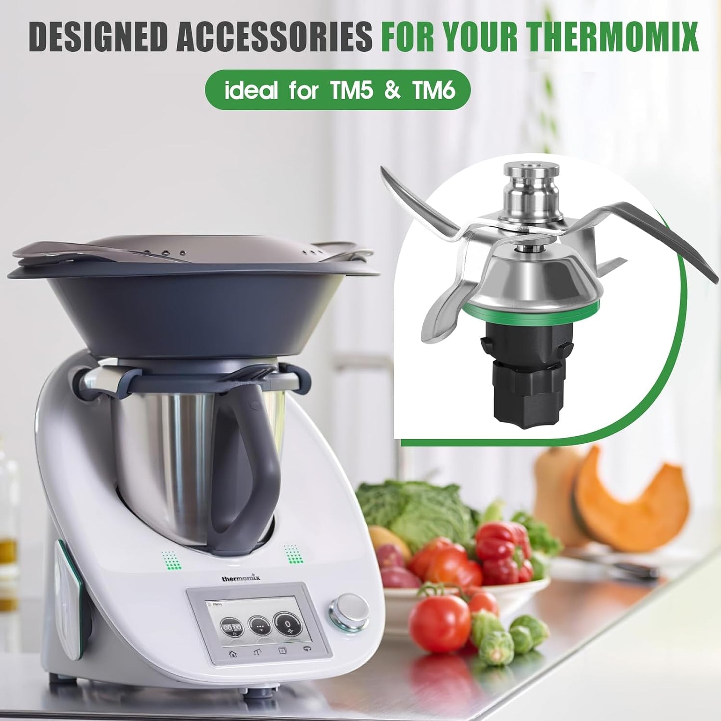 Mixmesser für Thermomix TM5/TM6, Tm5/Tm6