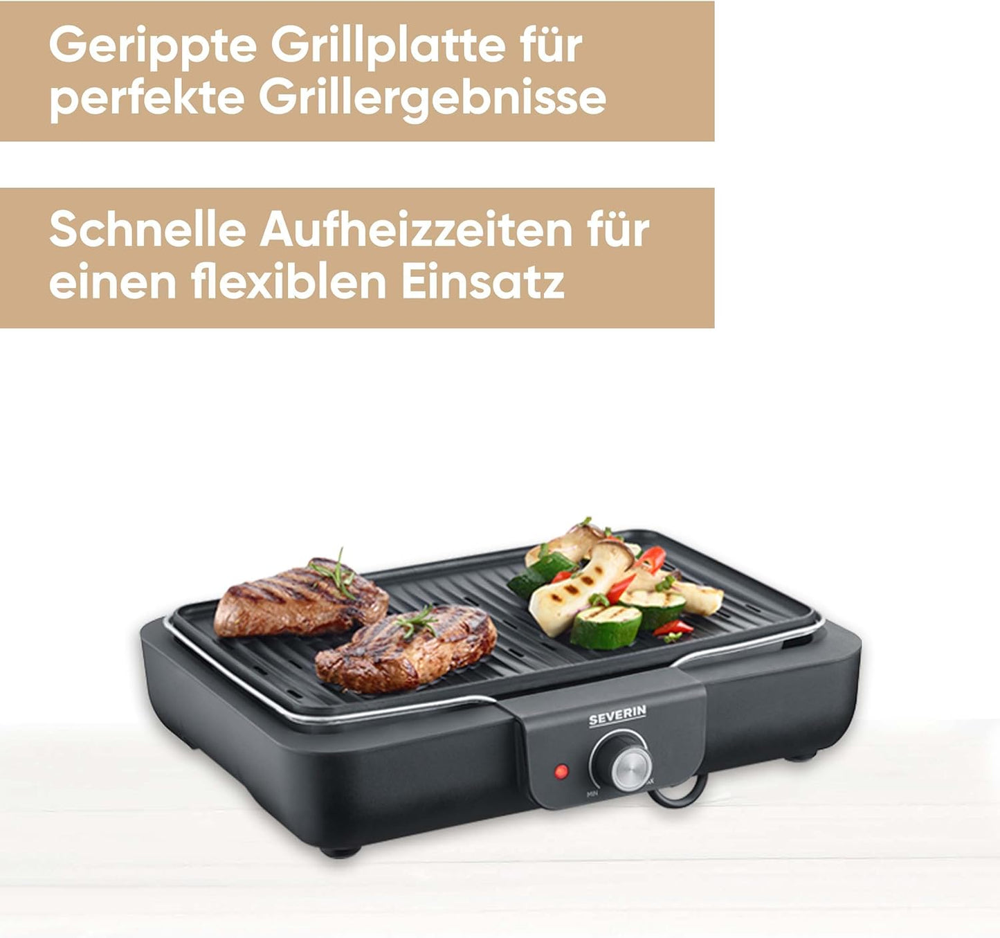 Tischgrill PG 8556, Aluminium-Grillplatte