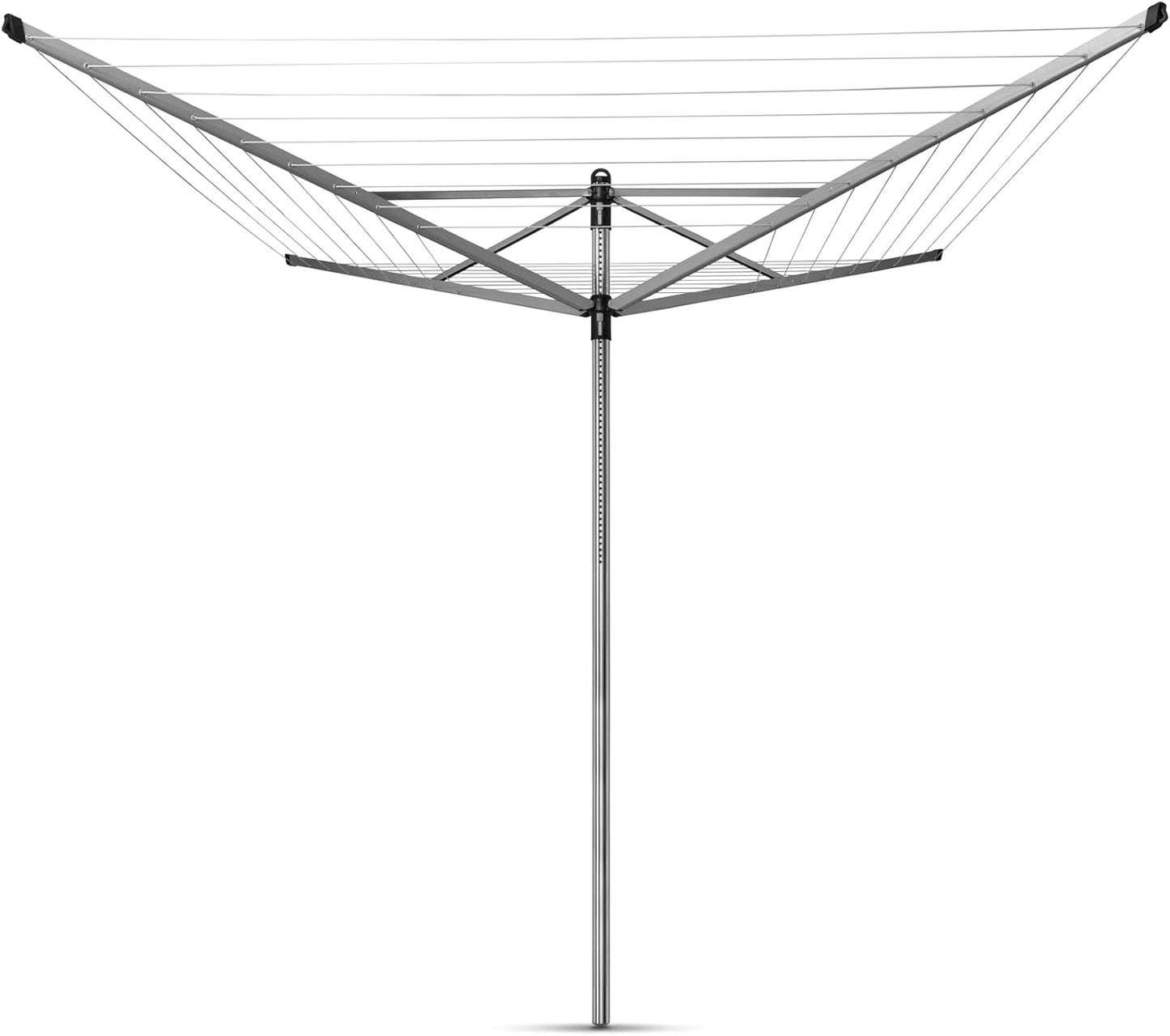 Wäschespinne Lift-O-Matic 50 m, 50m Wäschespinne + Bodenanker Metallic Grey