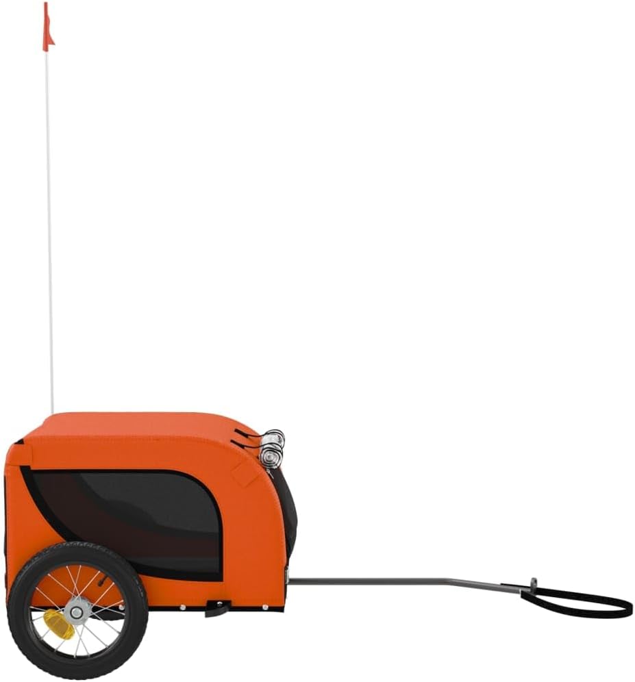 Hunde-Veloanhänger, 53 x 124 x 53 cm Orange