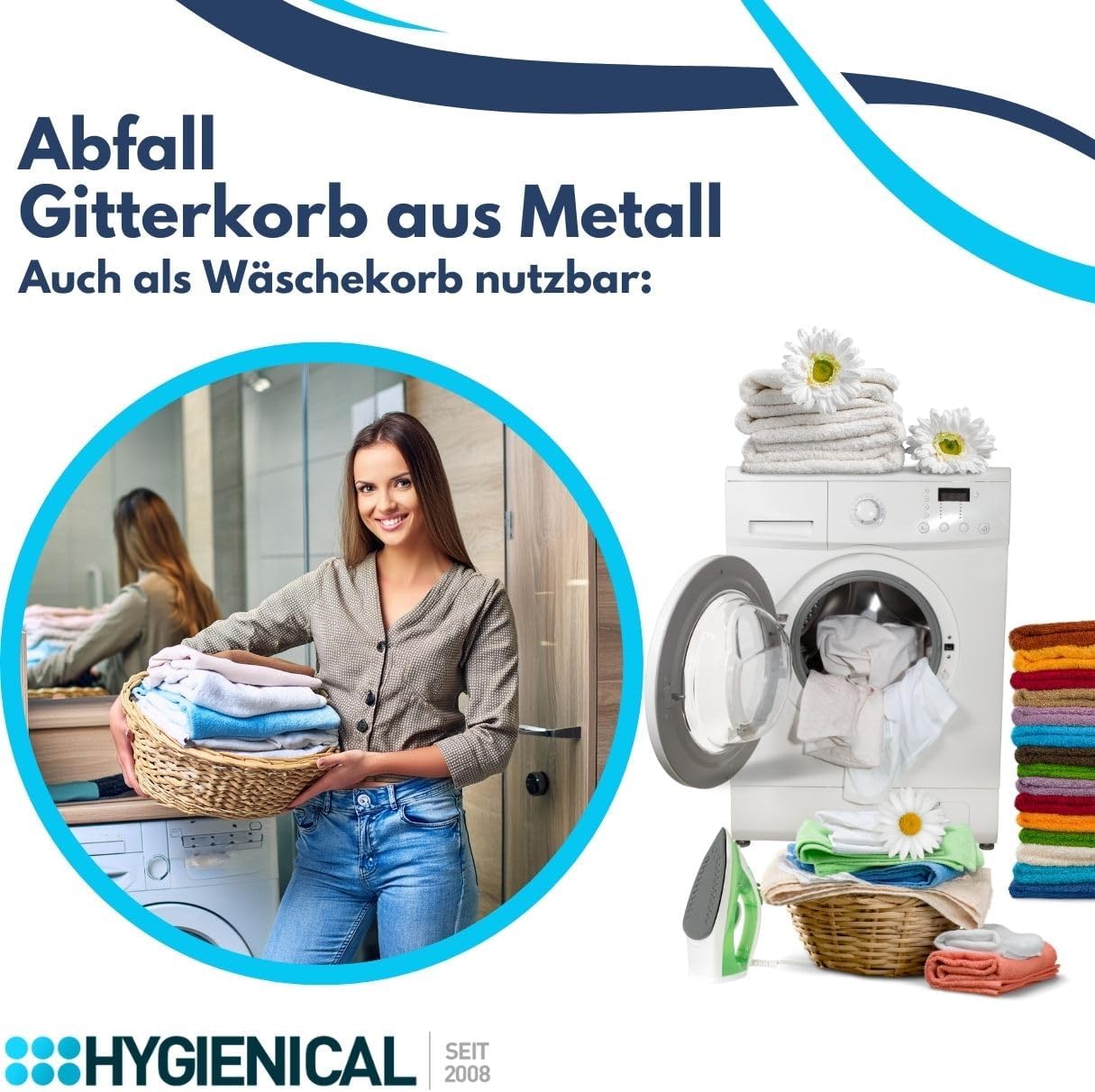 Metallgitterkorb für Müllbeutel