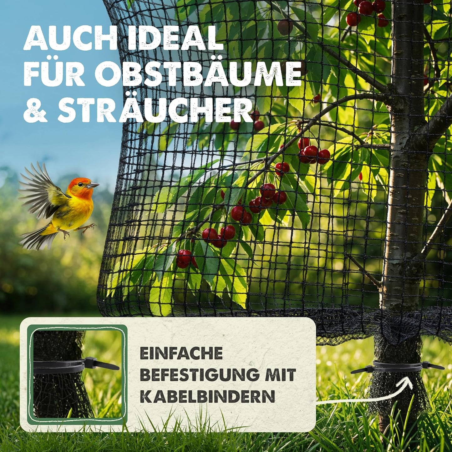 Feinmaschiges Teichnetz 5x5m, UV-beständig, 5 x 5 m