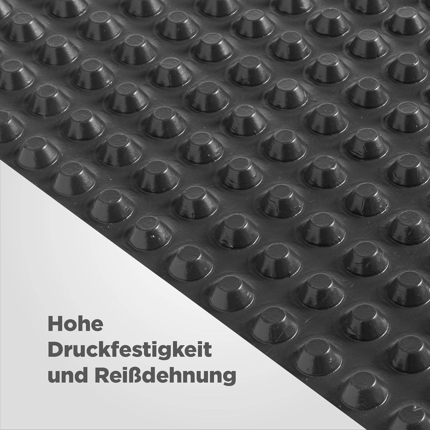 Noppenbahn HDPE Drainage- und Grundmauerschutz, 0,80 m x 6 m schwarz 1