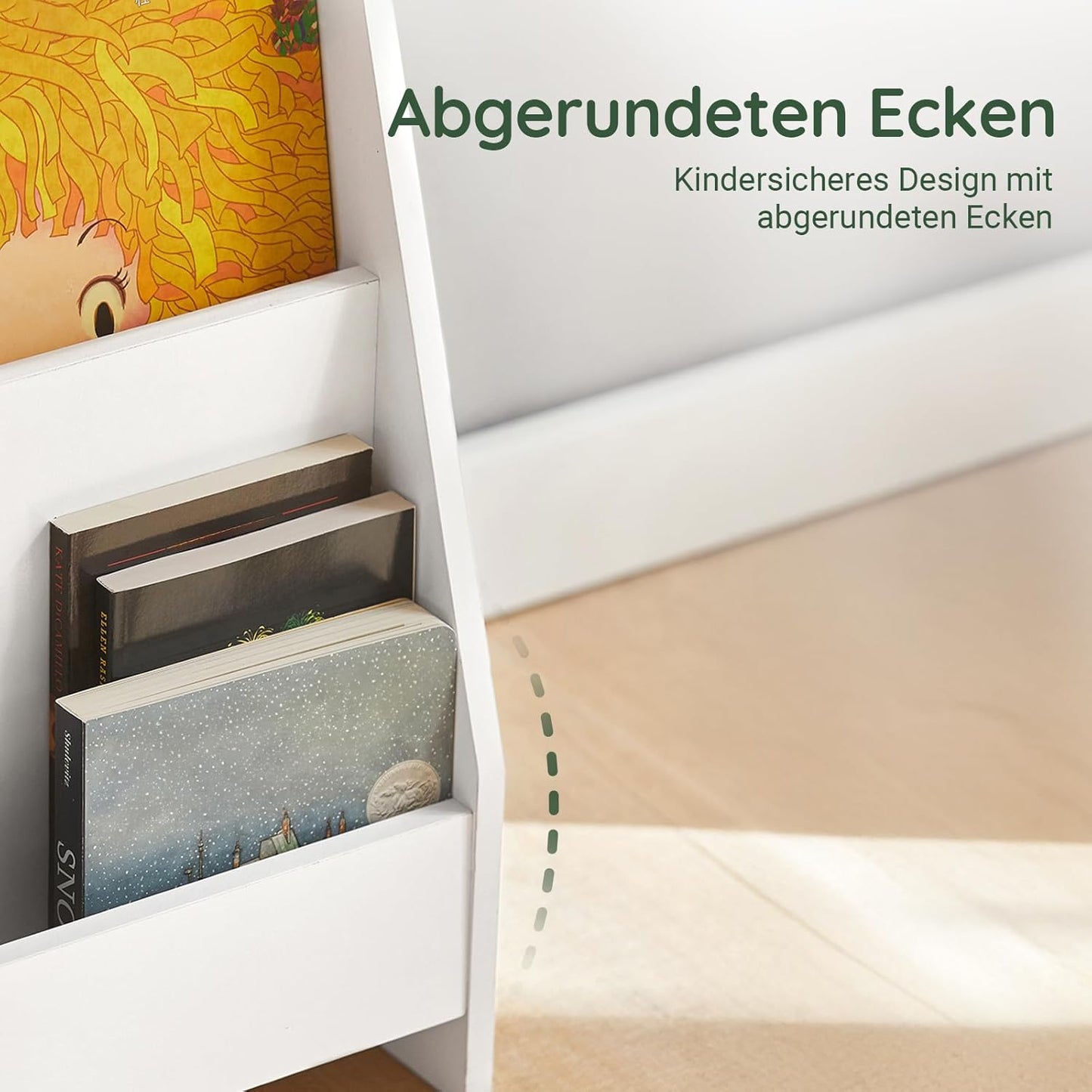 Kinderbücherregal, 80x88x30cm Weiß