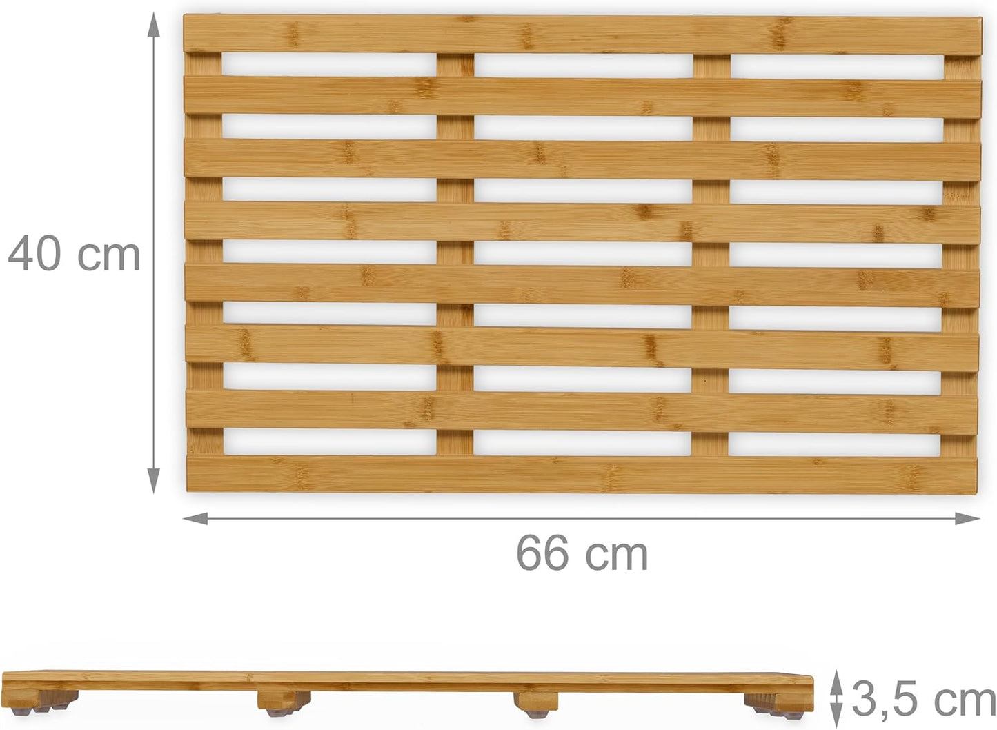 Bambus-Badematte, 40 x 66 cm (Rechteckig)