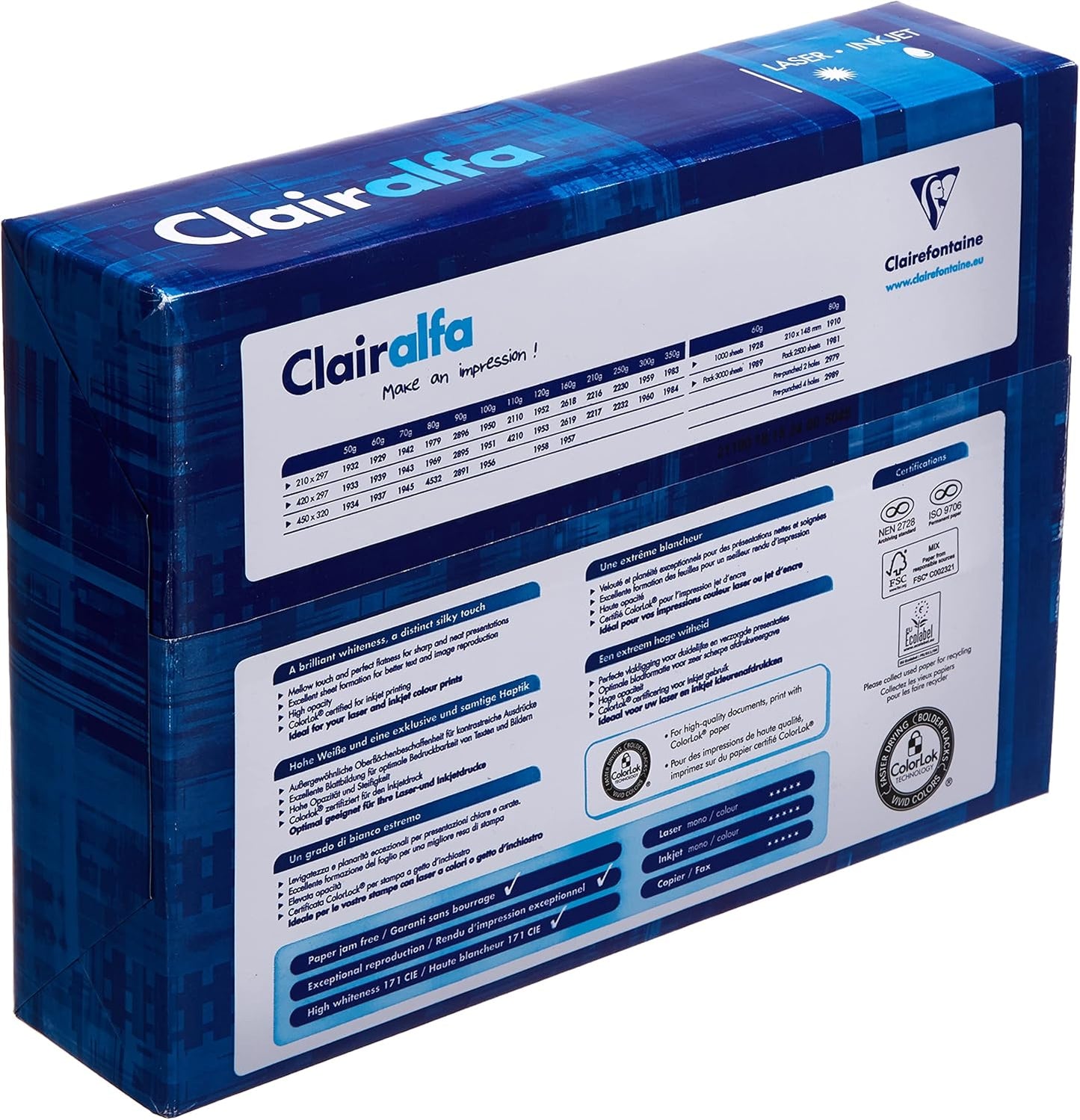Clairalfa, DIN A4 210g 250 Blatt