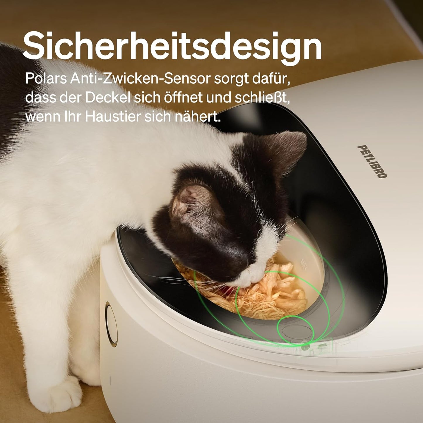 Futterautomat für Katzen, Weiß