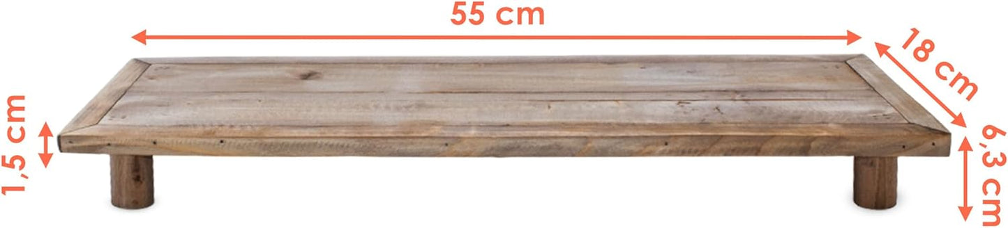 Rechteckiges Deko-Blumentablett, gross / 50 x 18 cm