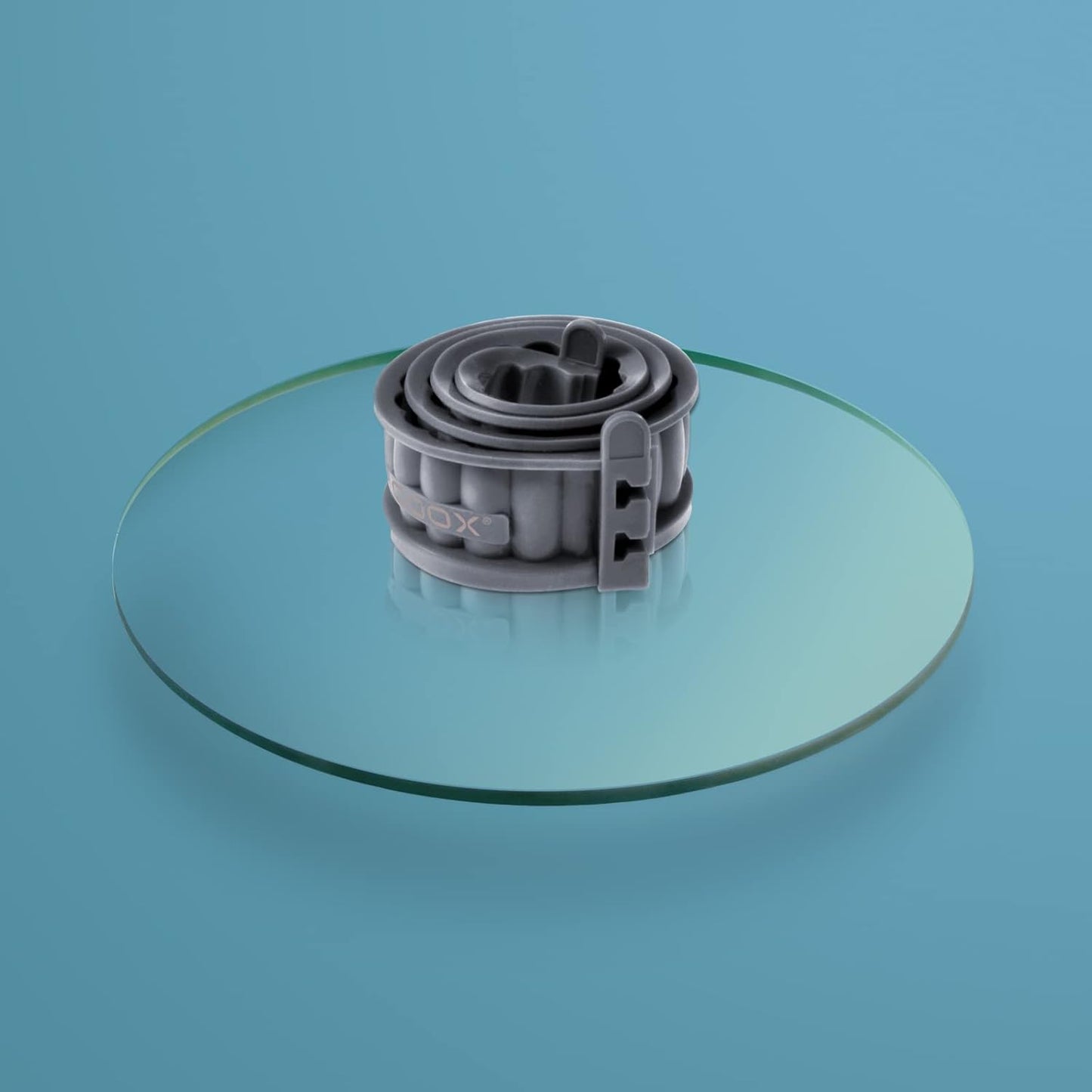 Quicheform mit Glas-Servierplatte, Grau Single