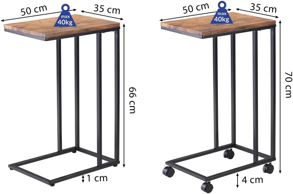 Sofatisch, Schwarz/Braun