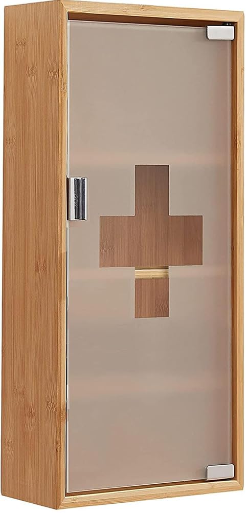 Medikamentenschrank mit Glastür, 4 Fächer