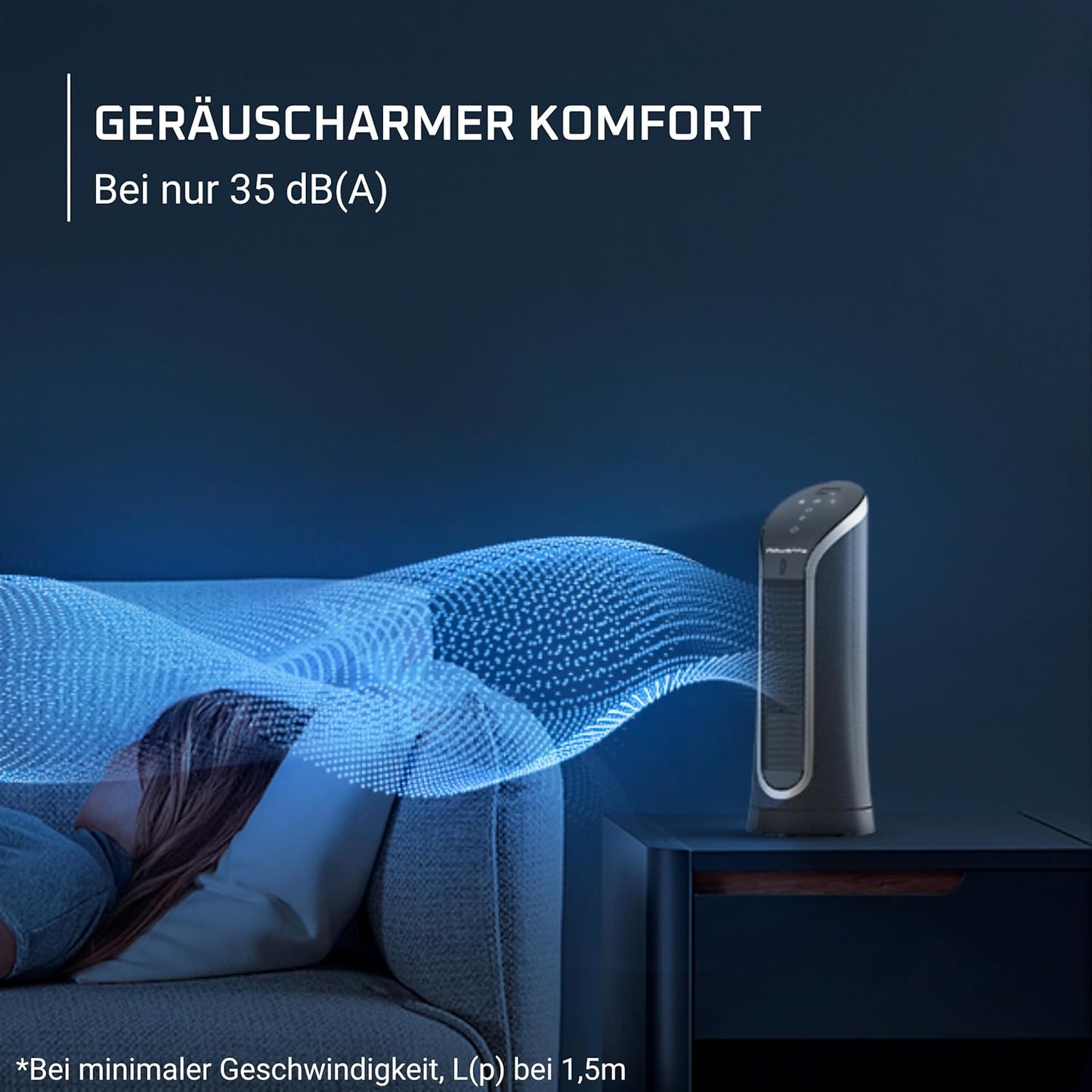 Eole Compact VU6220 Turmventilator, Turmventilator Tisch - 6 Geschwindigkeitsstufen