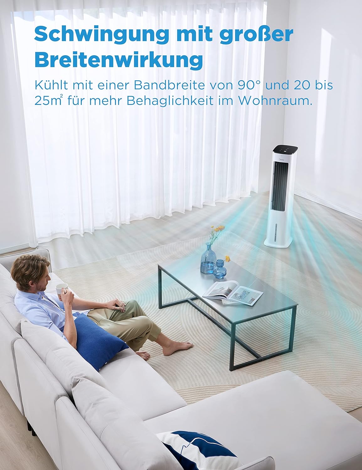 Luftkühler, Weiss 5L Wassertank