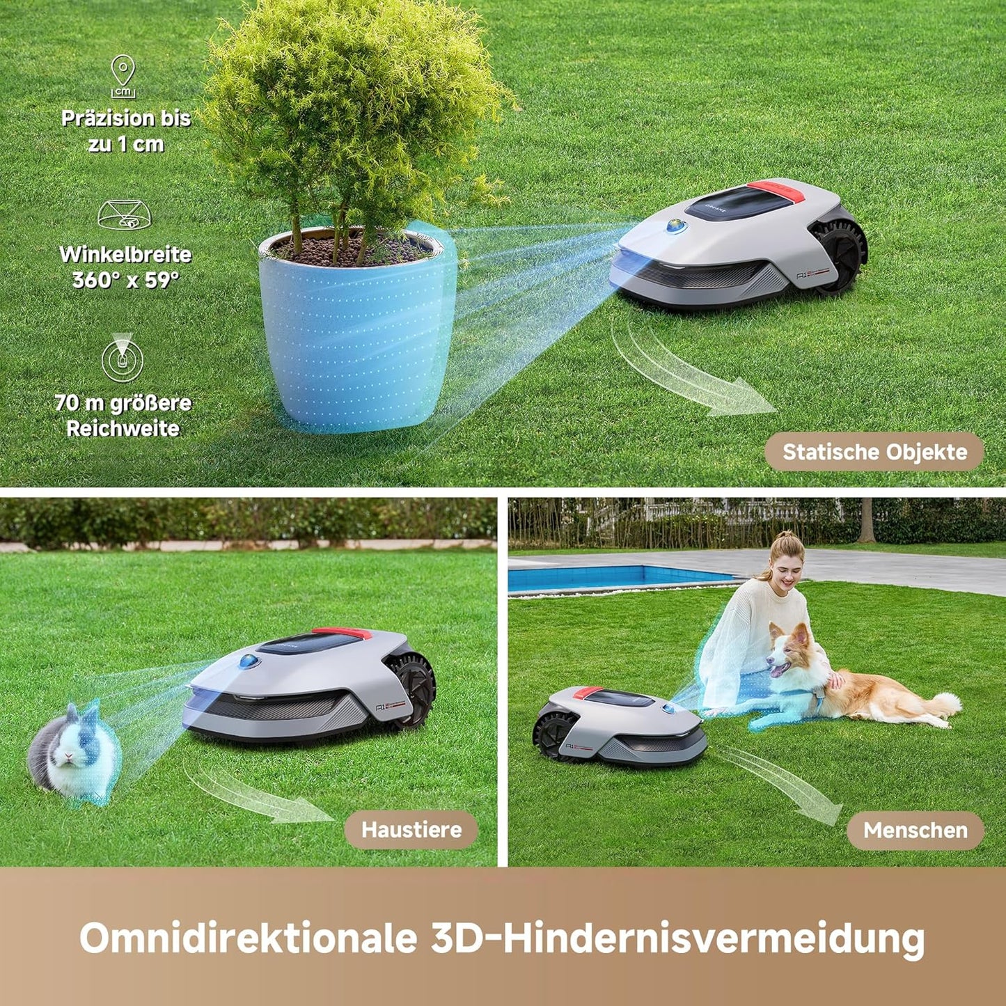 Mähroboter A1 Pro mit intelligenter Hindernisvermeidung, Mower A1 Pro