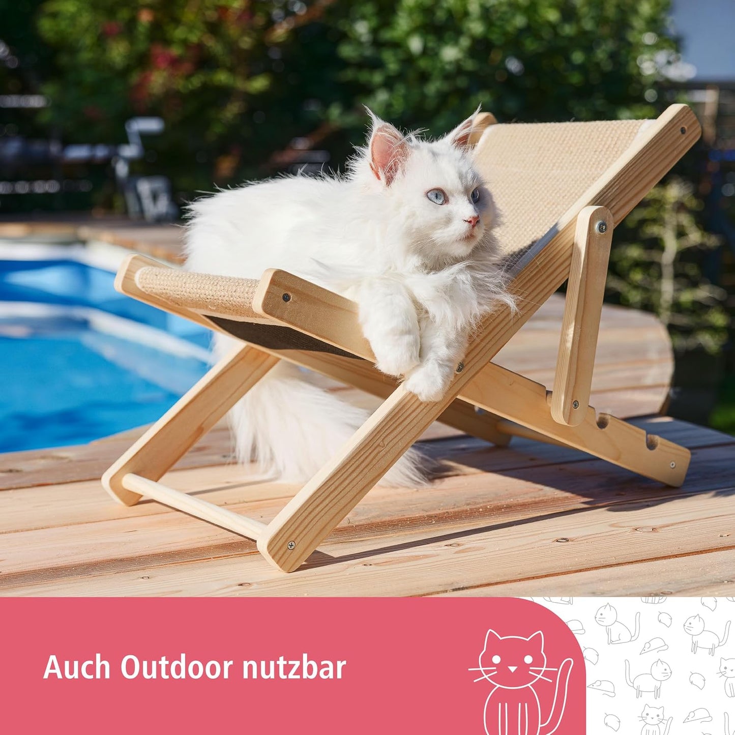 Beach Katzenliegestuhl, 3-Fach höhenverstellbar, Modell 86277