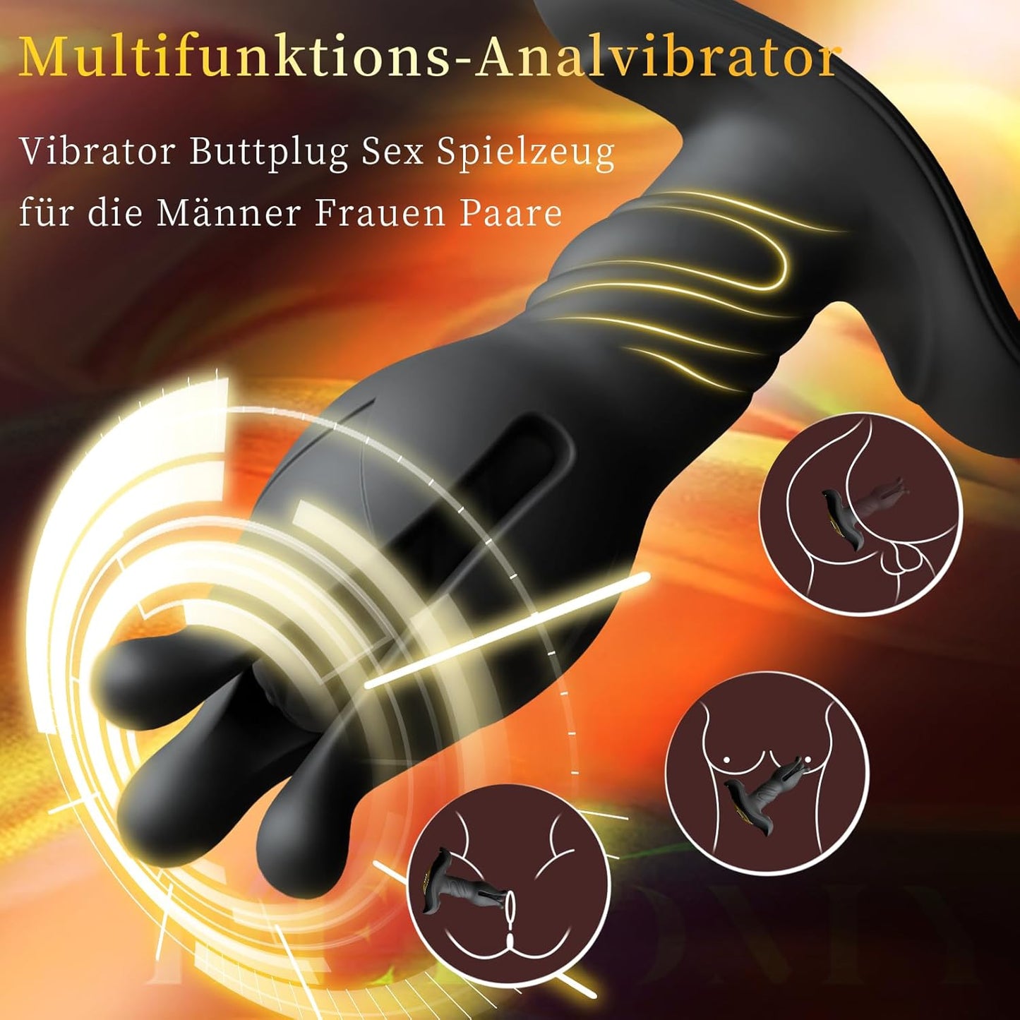 Analvibrator für Männer mit Shock-Funktion, L