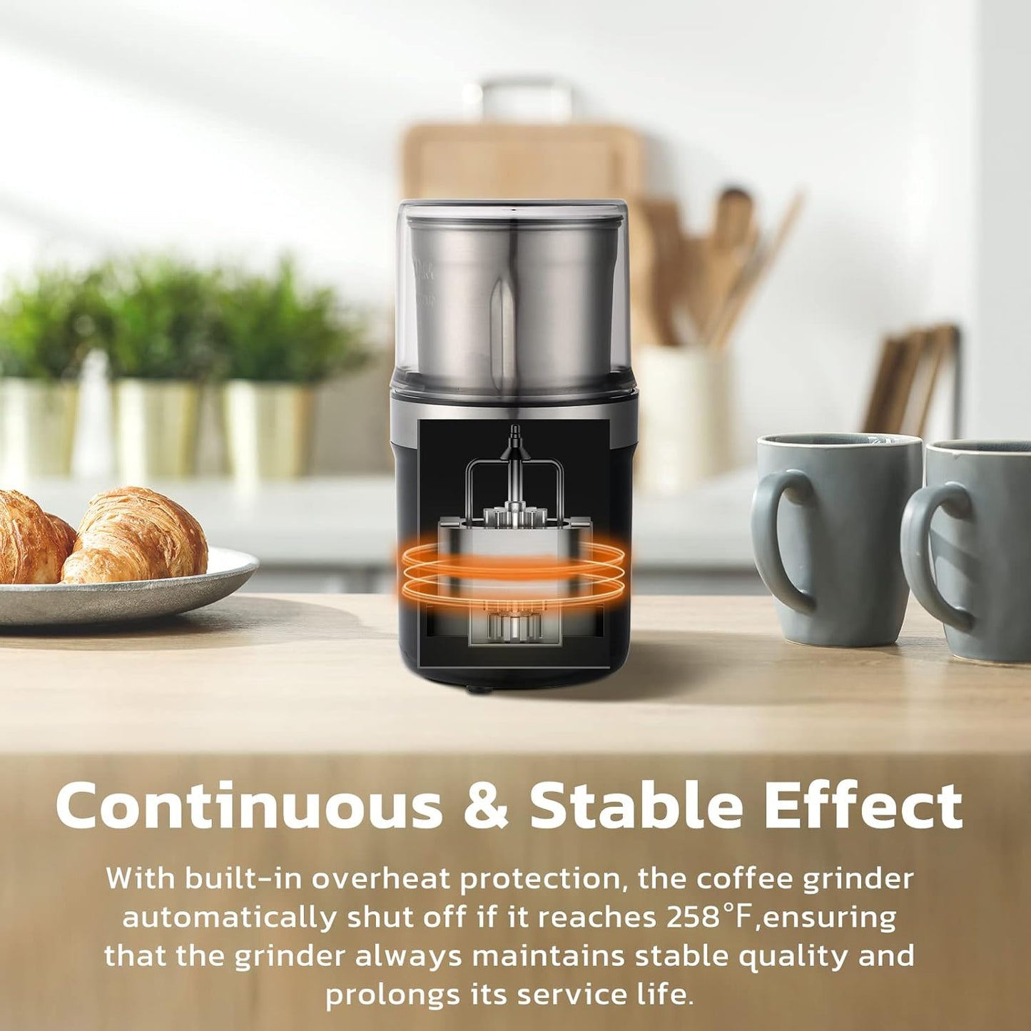 Kaffeemühle, 1 Abnehmbarer Becher