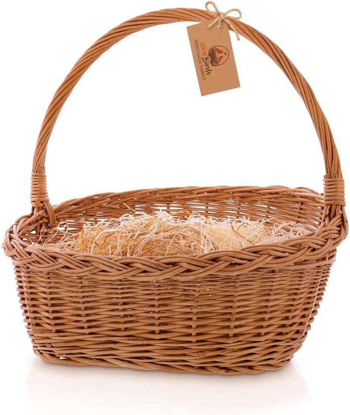 Weidekorb/Geschenkkorb mit Holzwolle