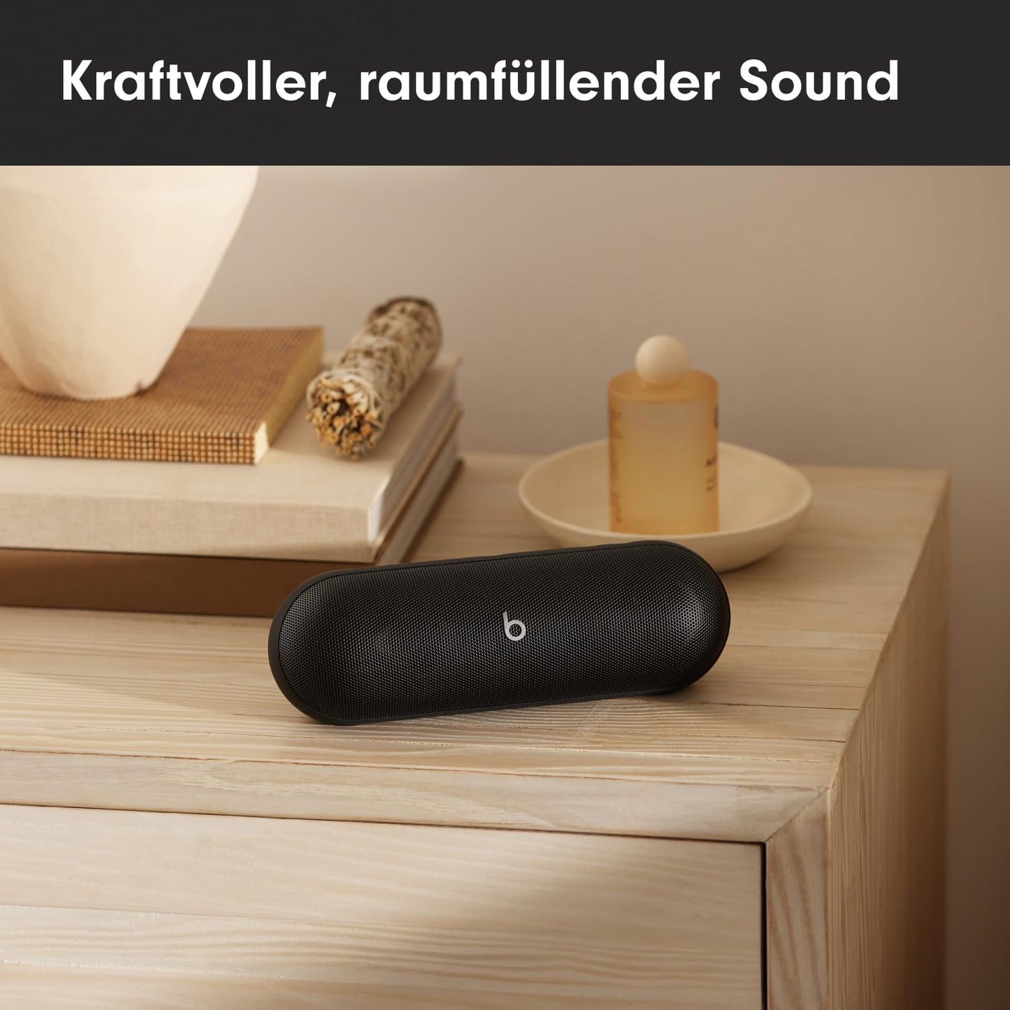 Tragbarer Bluetooth-Lautsprecher Pill, Mattschwarz Pill