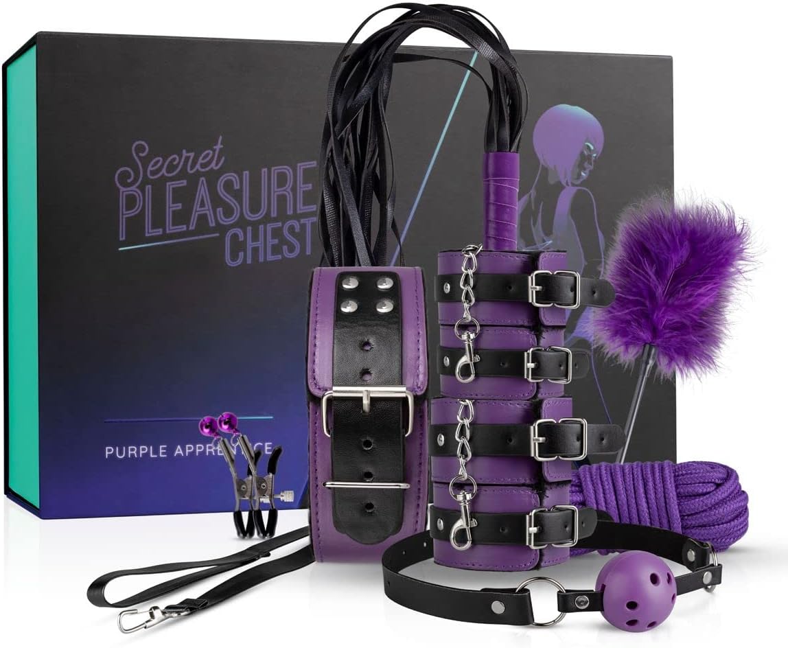 8-teiliges Bondage Set für Paare, Schwarz
