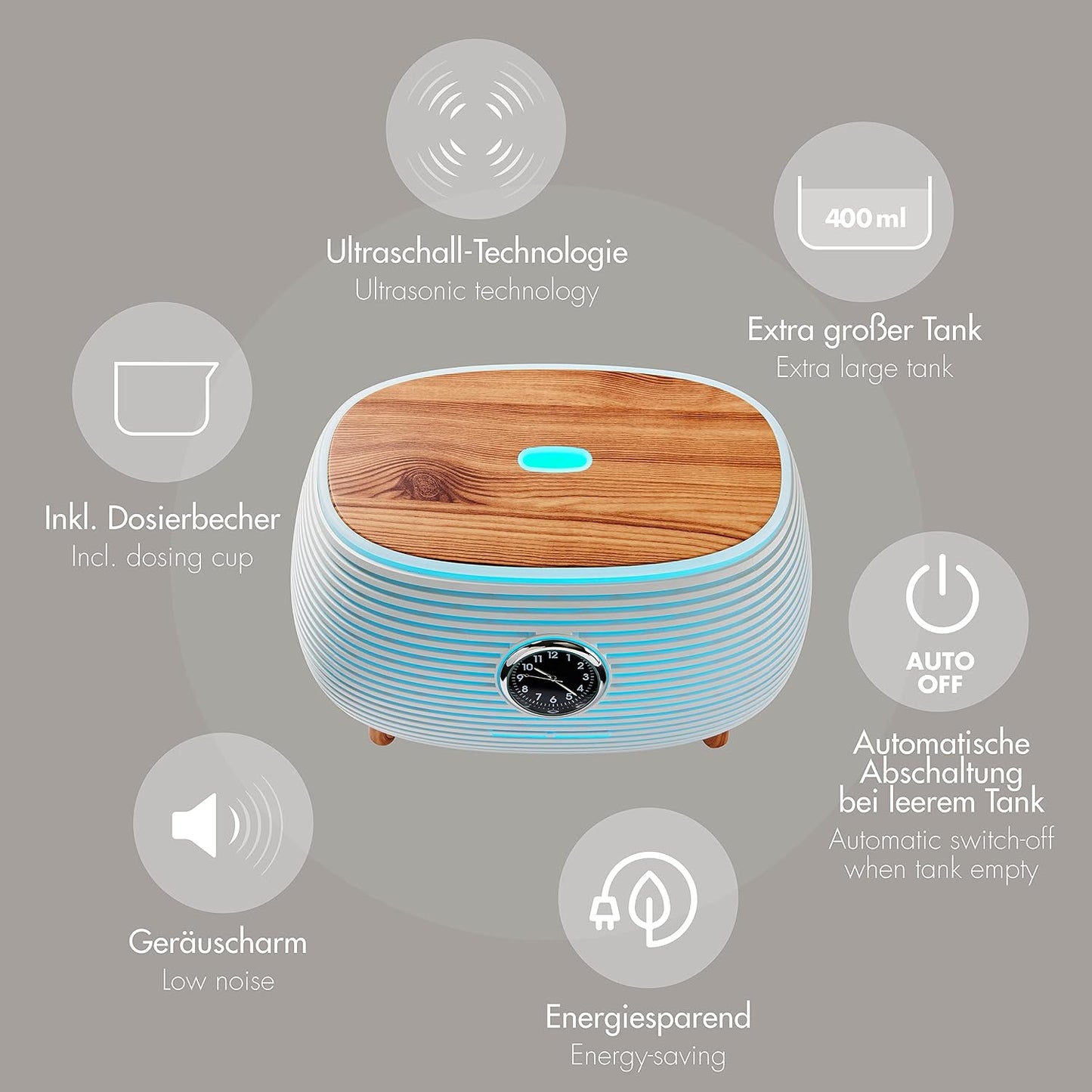 Aroma Diffuser Luftbefeuchter, 400 ml