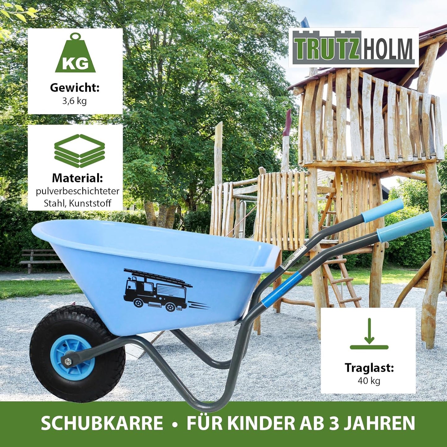 Kinderschubkarre mit Vollgummirad