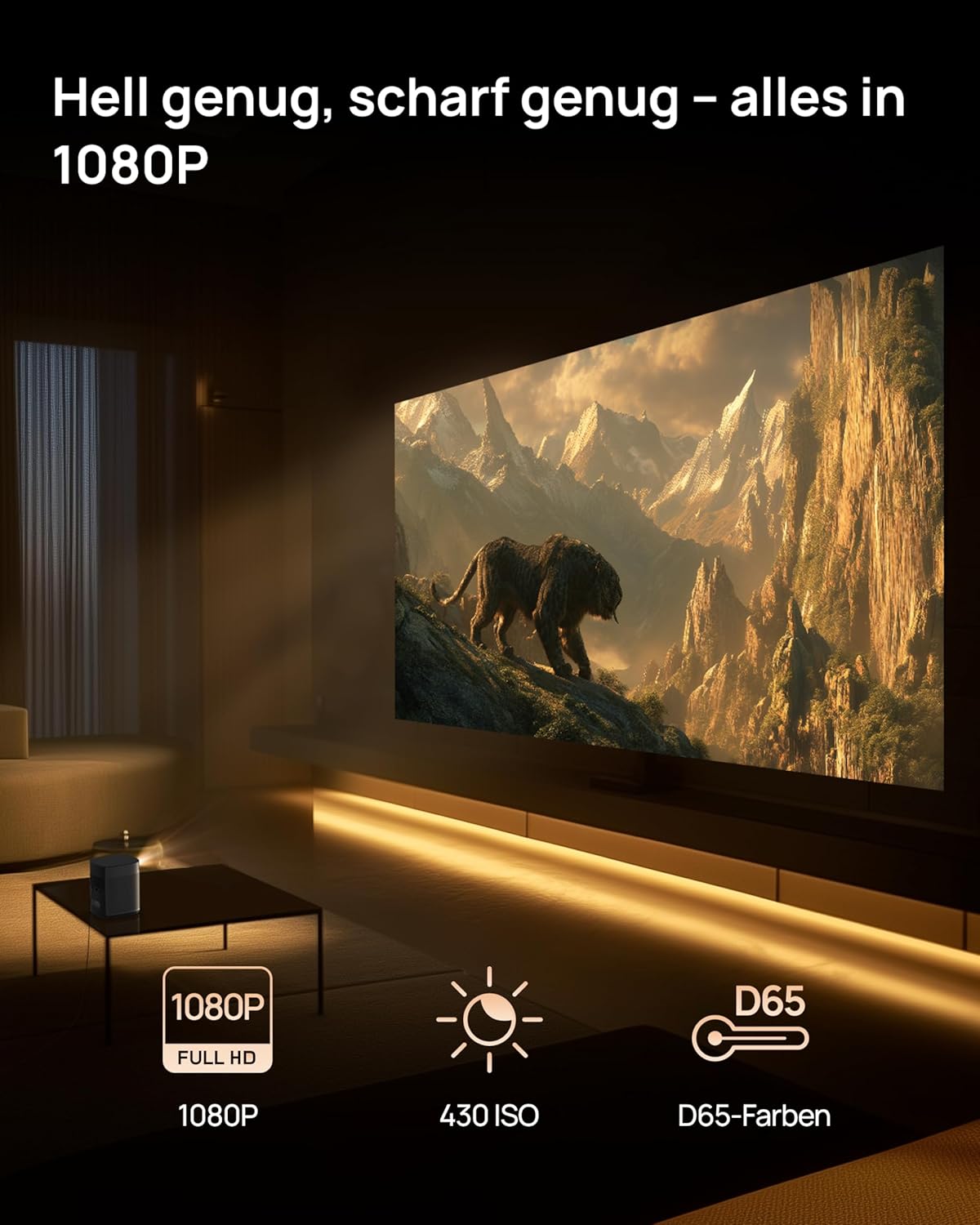 Mini-Projektor MoGo 2 Pro mit Google TV und Netflix, MoGo 2 Pro(New)