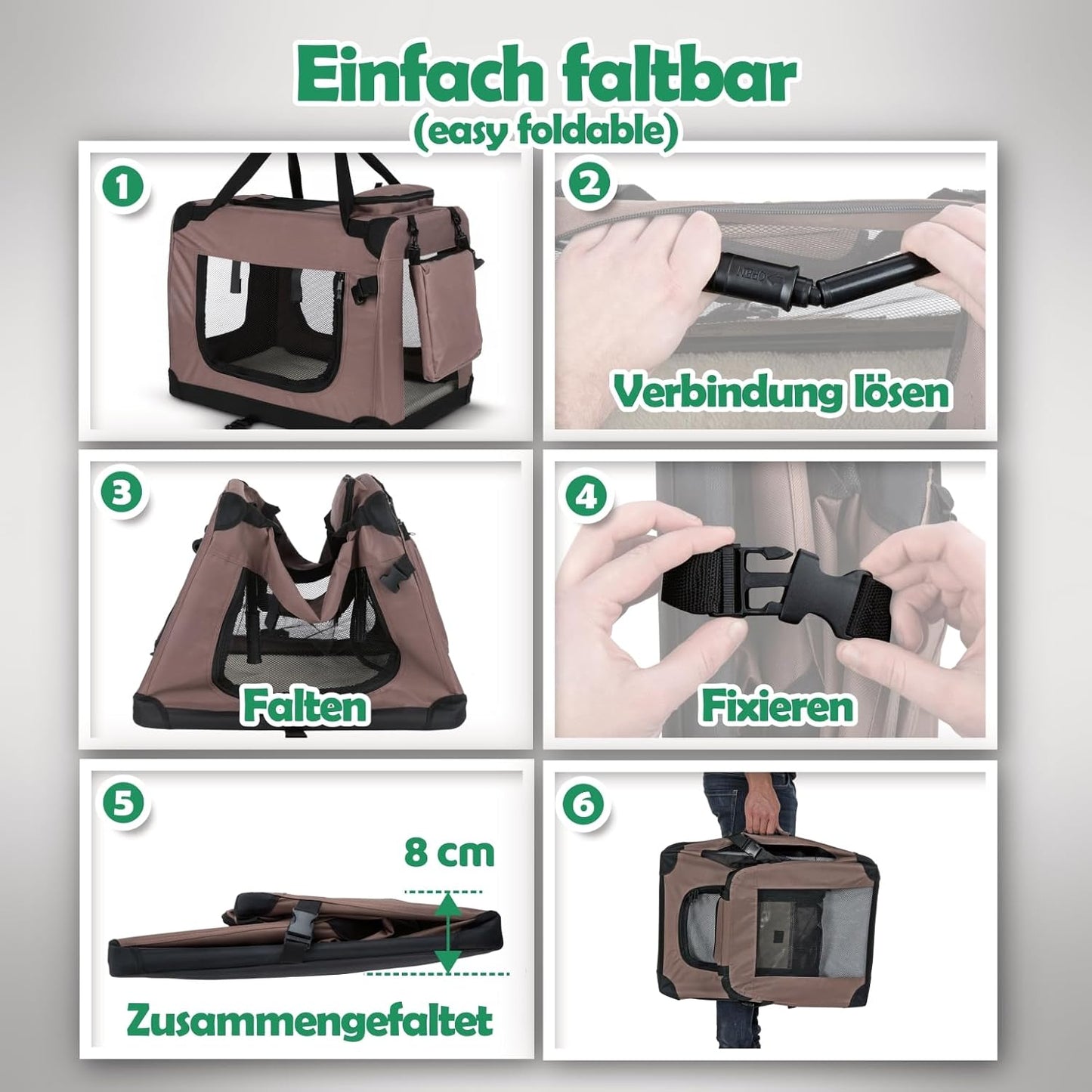 Hundebox, L 70 x B 52 x H 50 cm|Beige