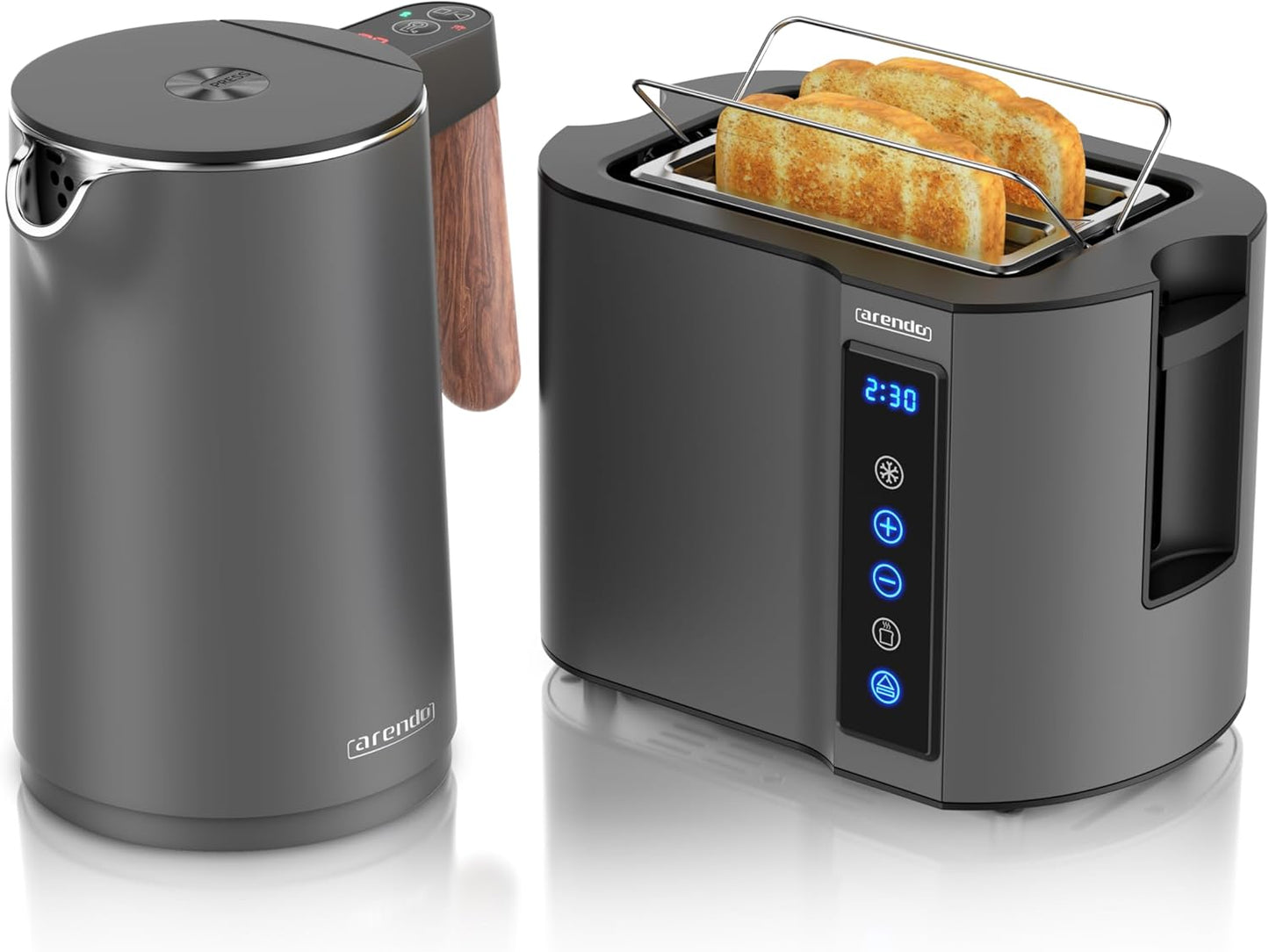 Frühstücksset mit Wasserkocher und Toaster, B: Set 1