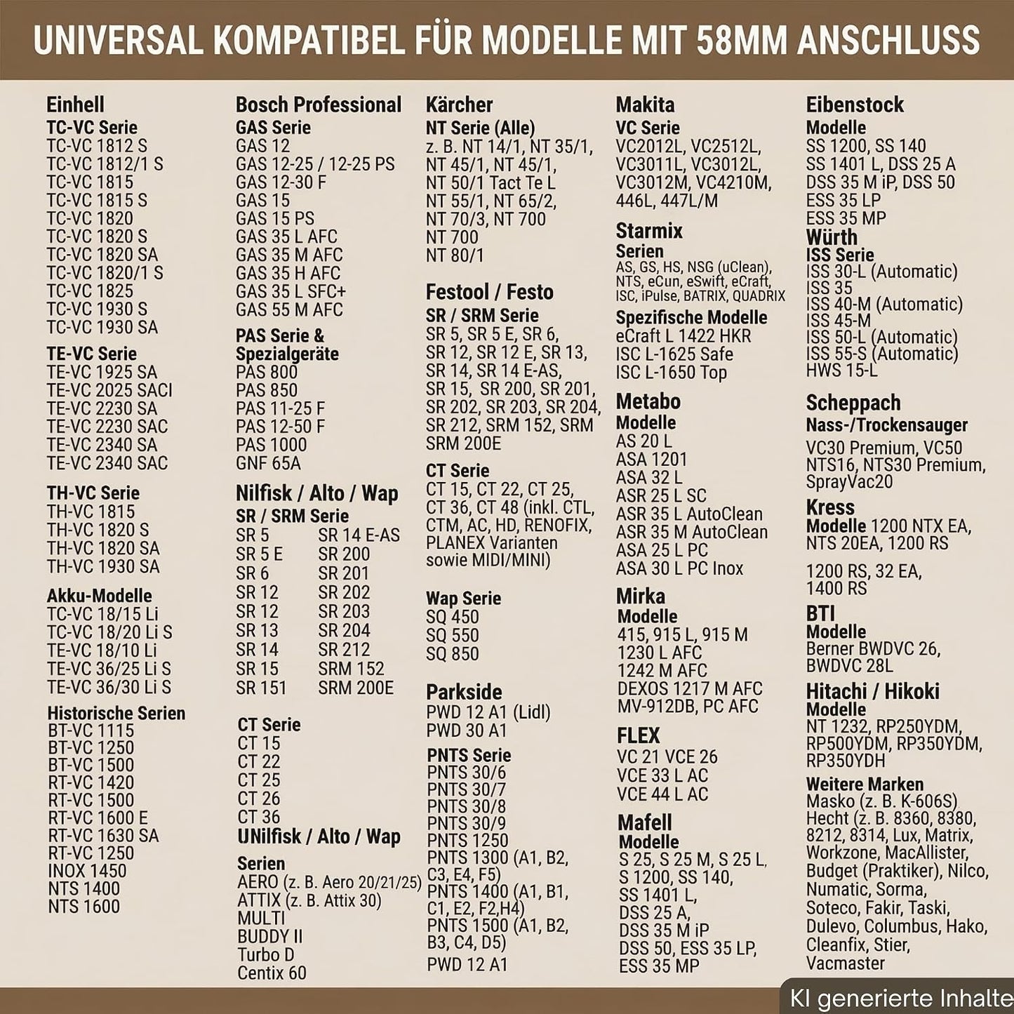 Staubsauger Ersatzdüsen-Set
