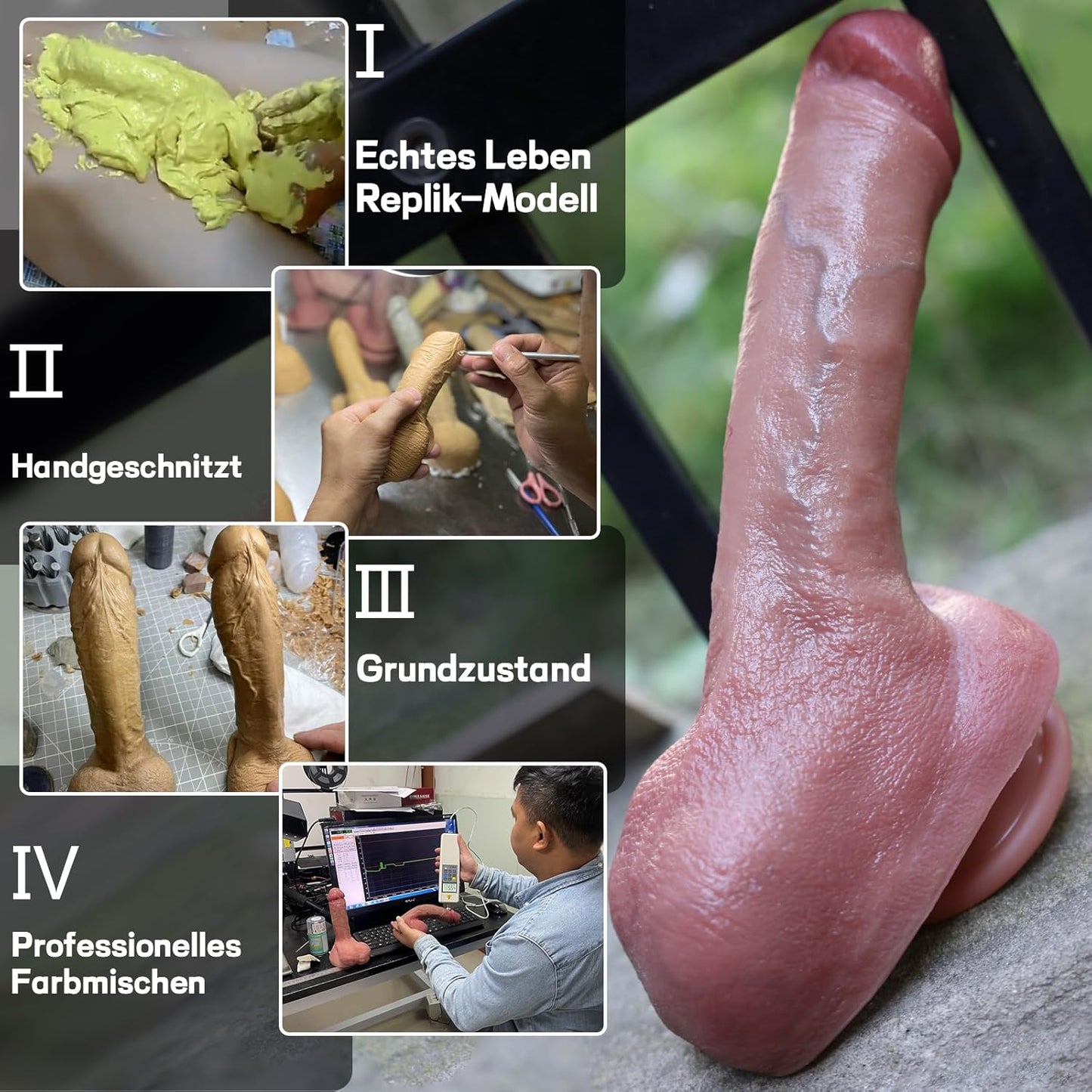 Realistischer Dildo mit Saugnapf, Allen