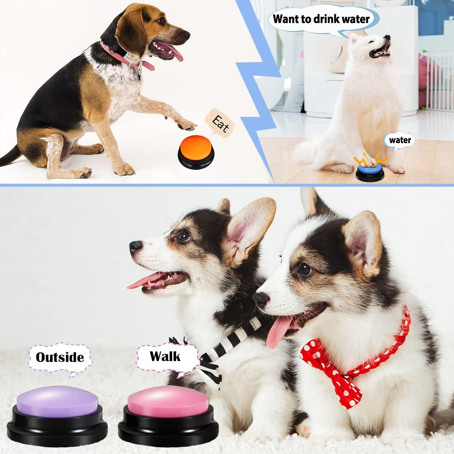 4-teiliges Recordable Answer Buzzer Set mit Aufnahmefunktion