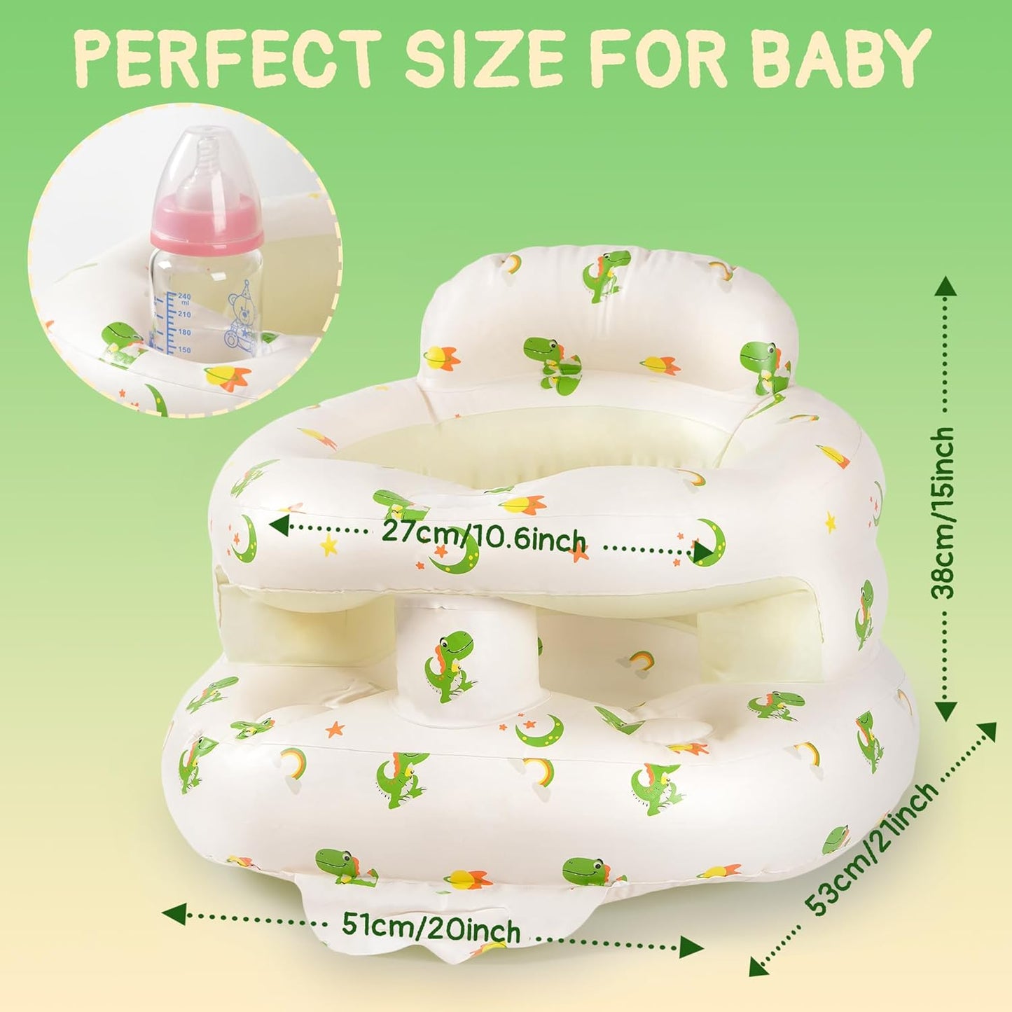Aufblasbarer Babysitz ab 3 Monaten mit Luftpumpe