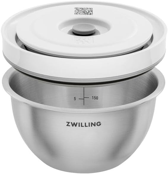 6tlg. Fresh & Save Bowls Vakuumschüssel Set, Set Edelstahl m. Deckel