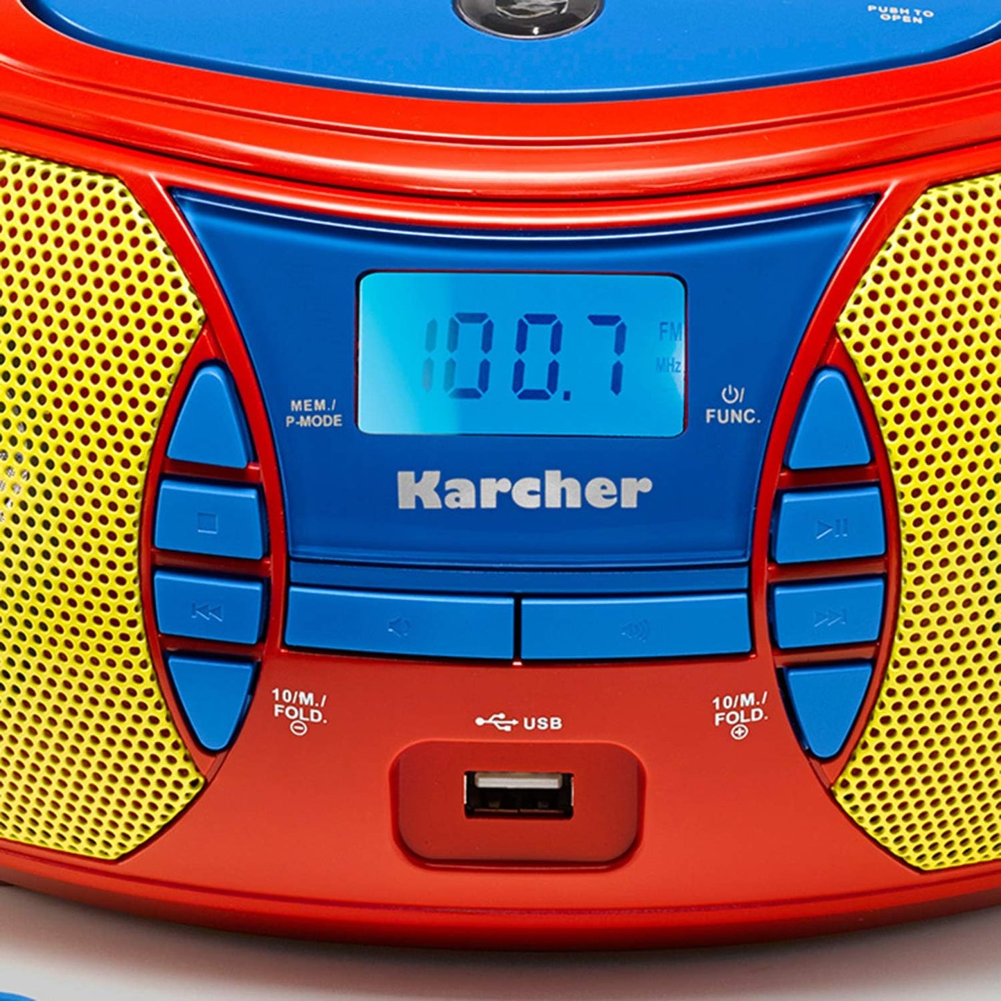 Tragbare Kinder-Boombox mit CD-Player & Mikrofon, Bunt UKW Kids Single